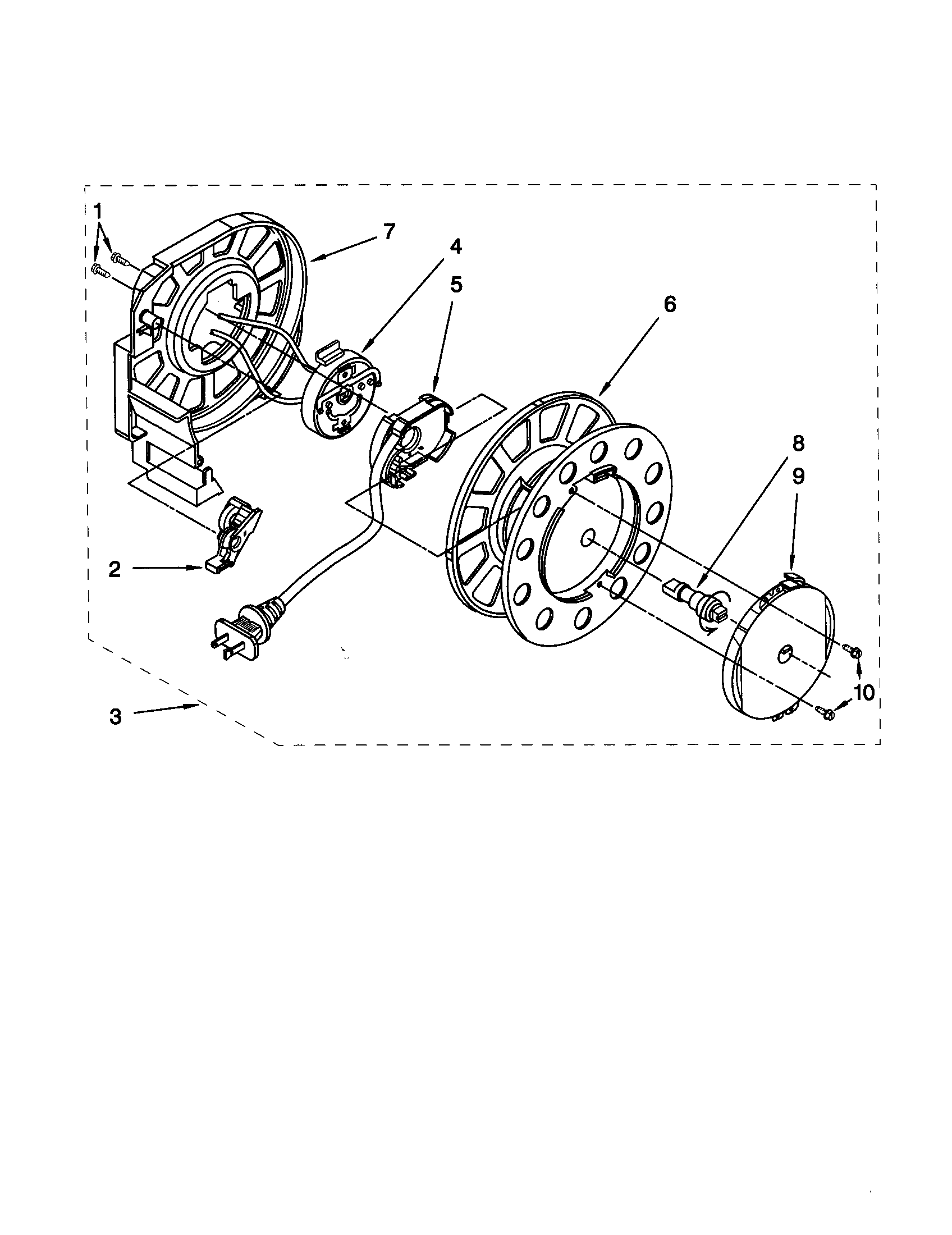 Kenmore 11629812991 power cord reel diagram