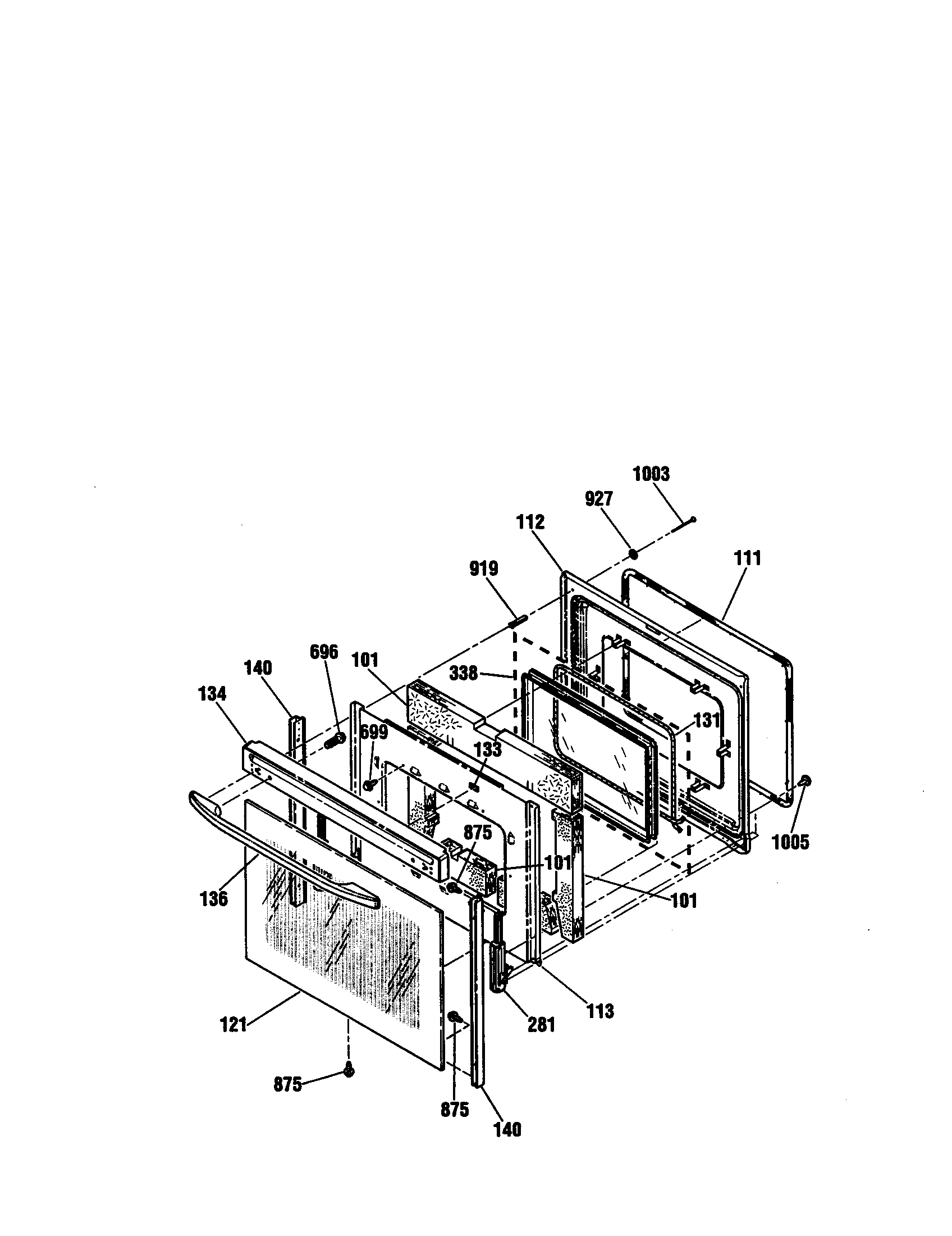Kenmore 91195859991 door diagram