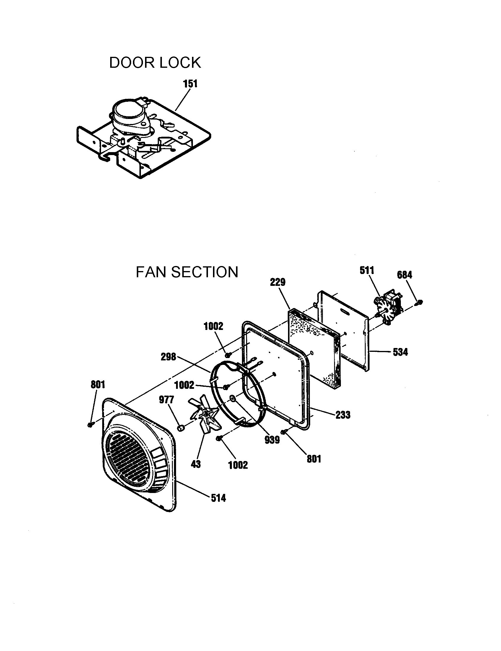 Kenmore 91195859991 door lock diagram