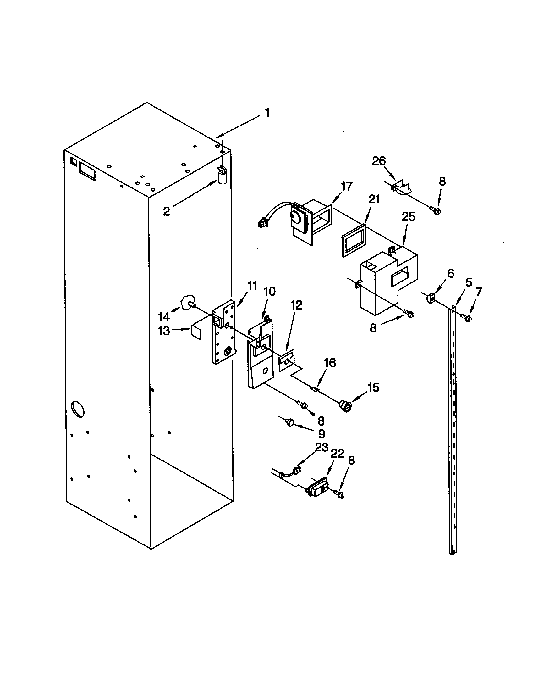 KitchenAid KSSP36QGT00 refrigerator liner diagram