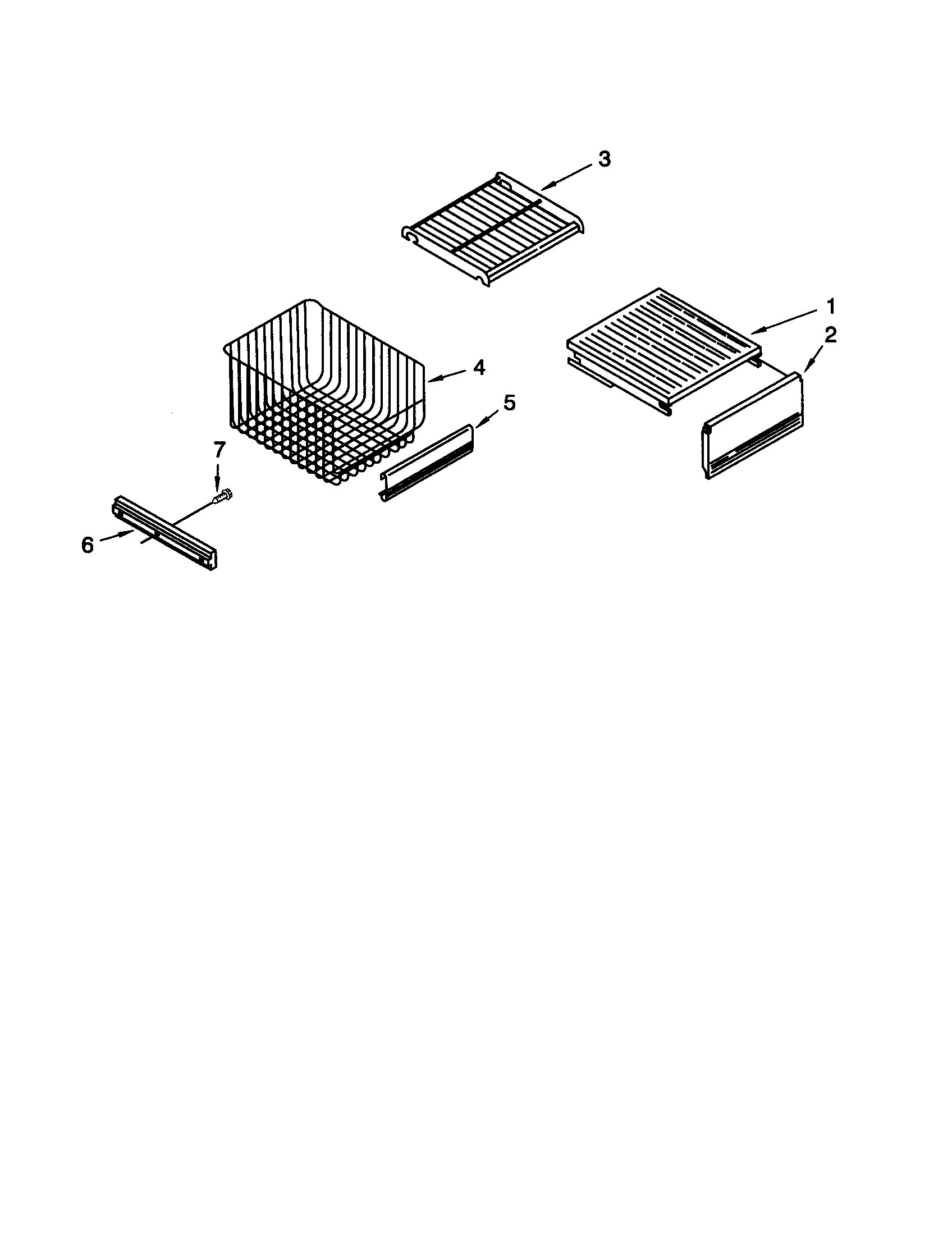 KitchenAid KSSP36QGT00 freezer shelf diagram