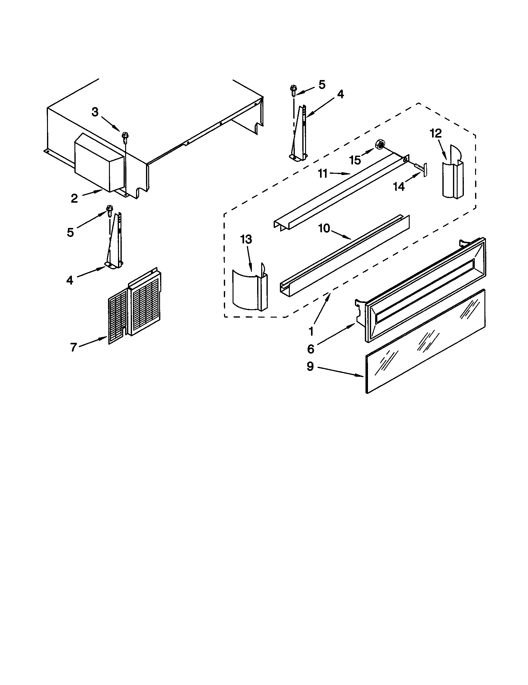 KitchenAid KSSP36QGT00 top grille and unit cover diagram