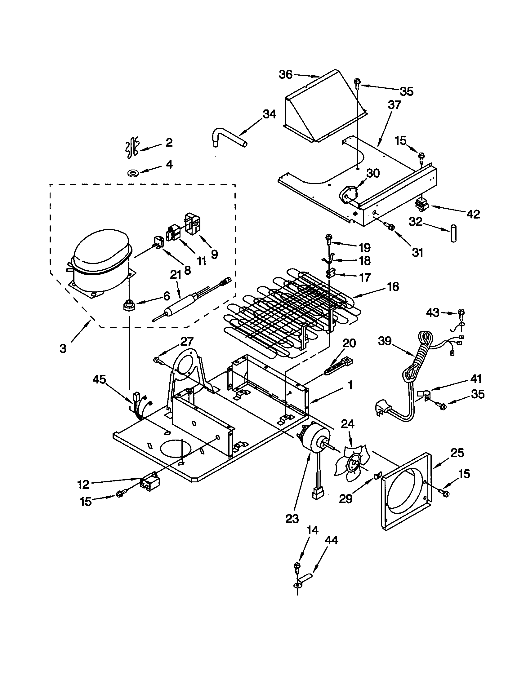 KitchenAid KSSP36QGT00 upper unit diagram