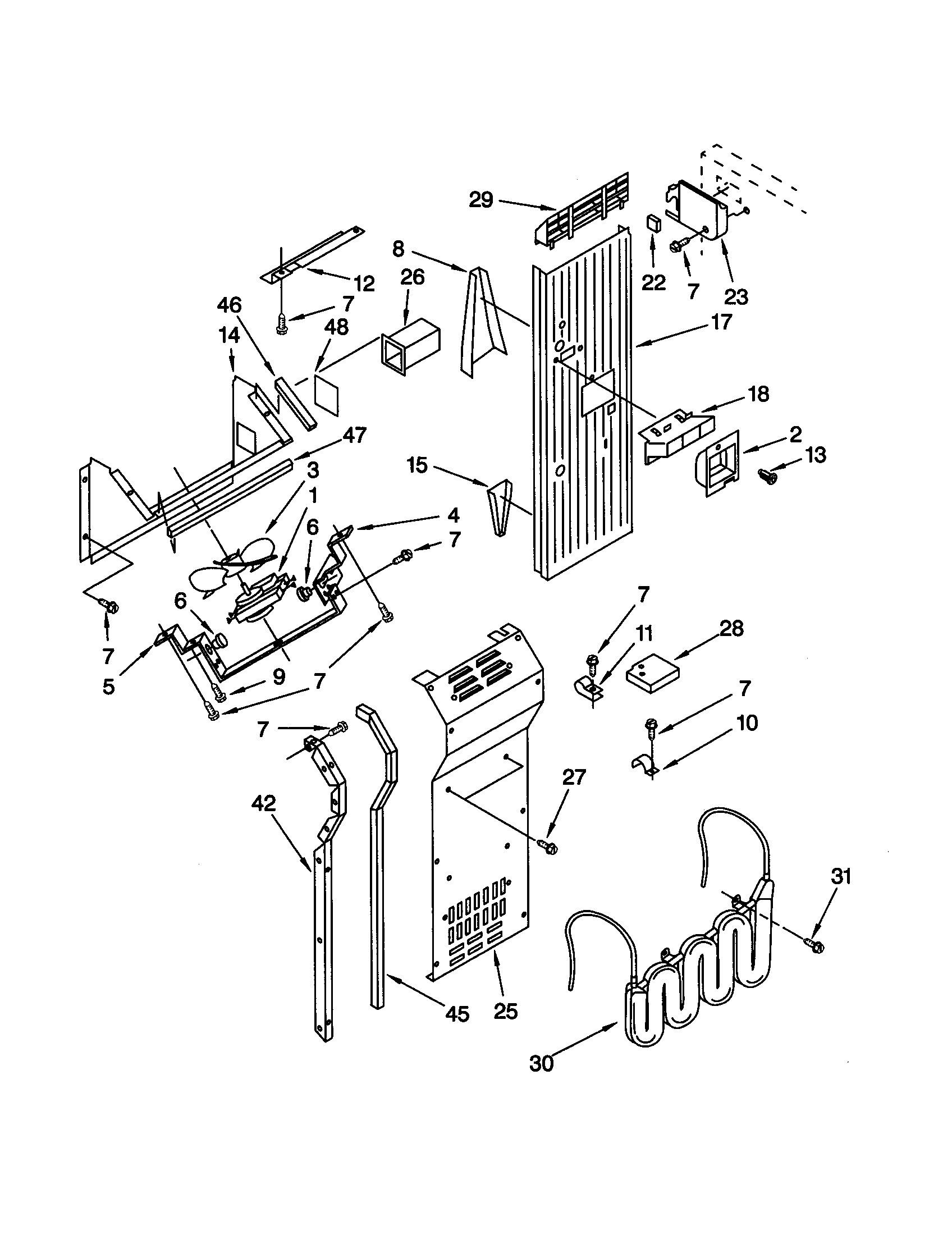 KitchenAid KSSP36QGT00 air flow and reservoir diagram