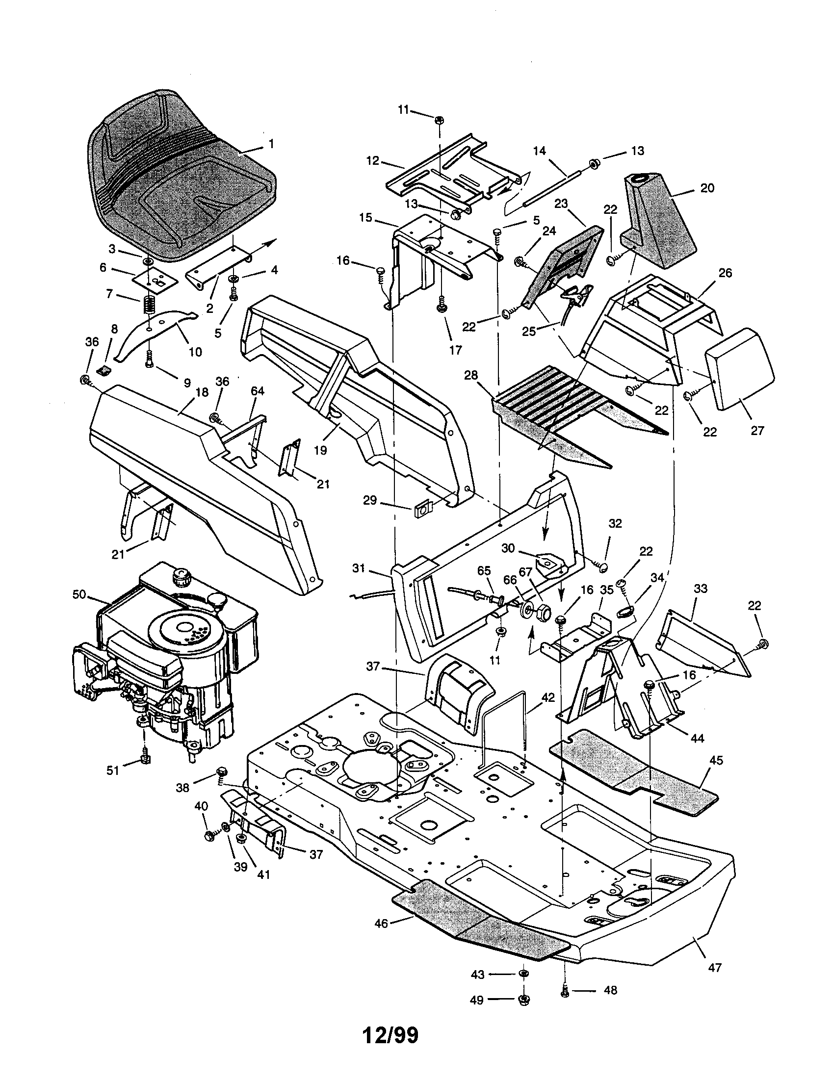 Craftsman C950-60901-0 body chassis diagram