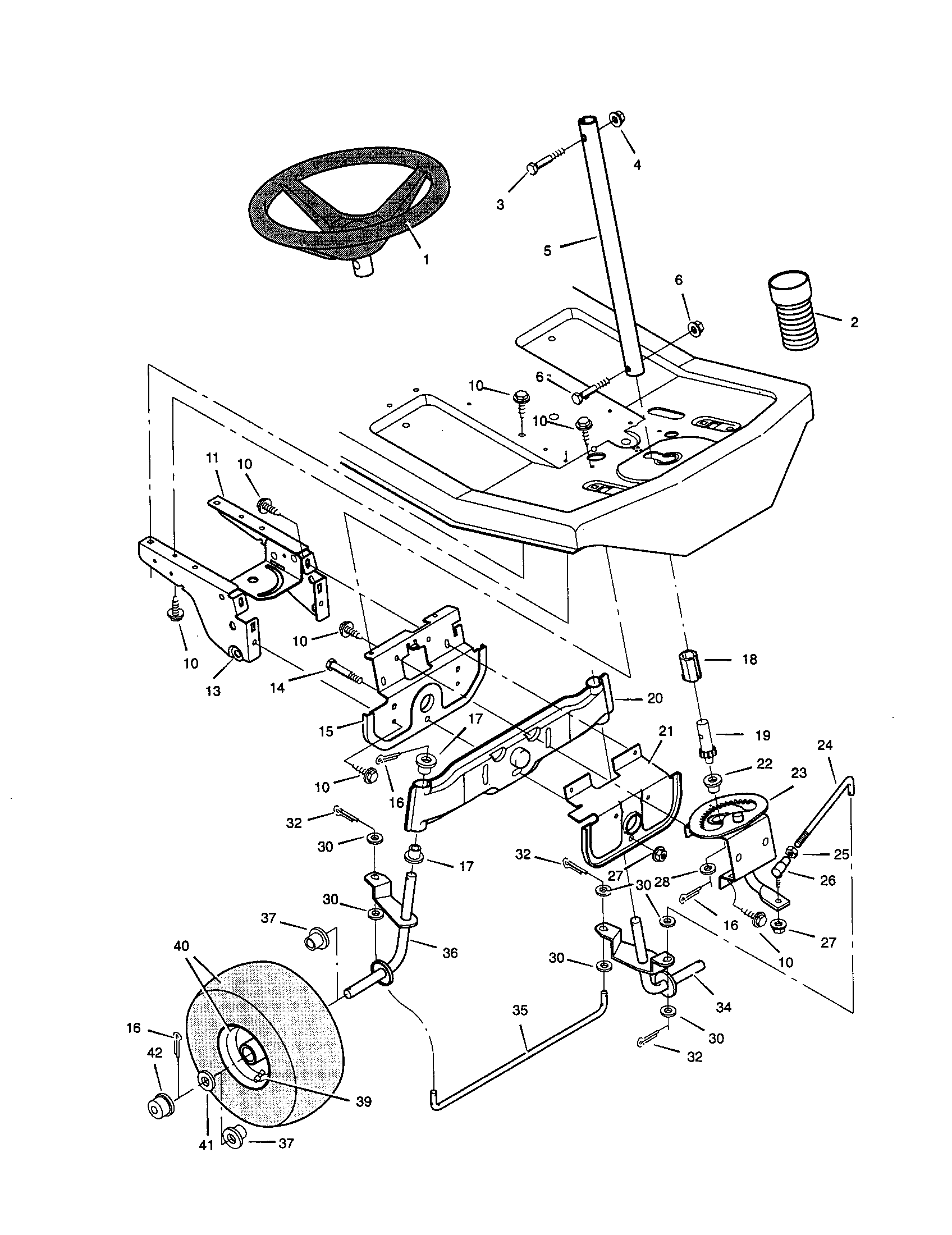 Craftsman C950-60901-0 steering diagram
