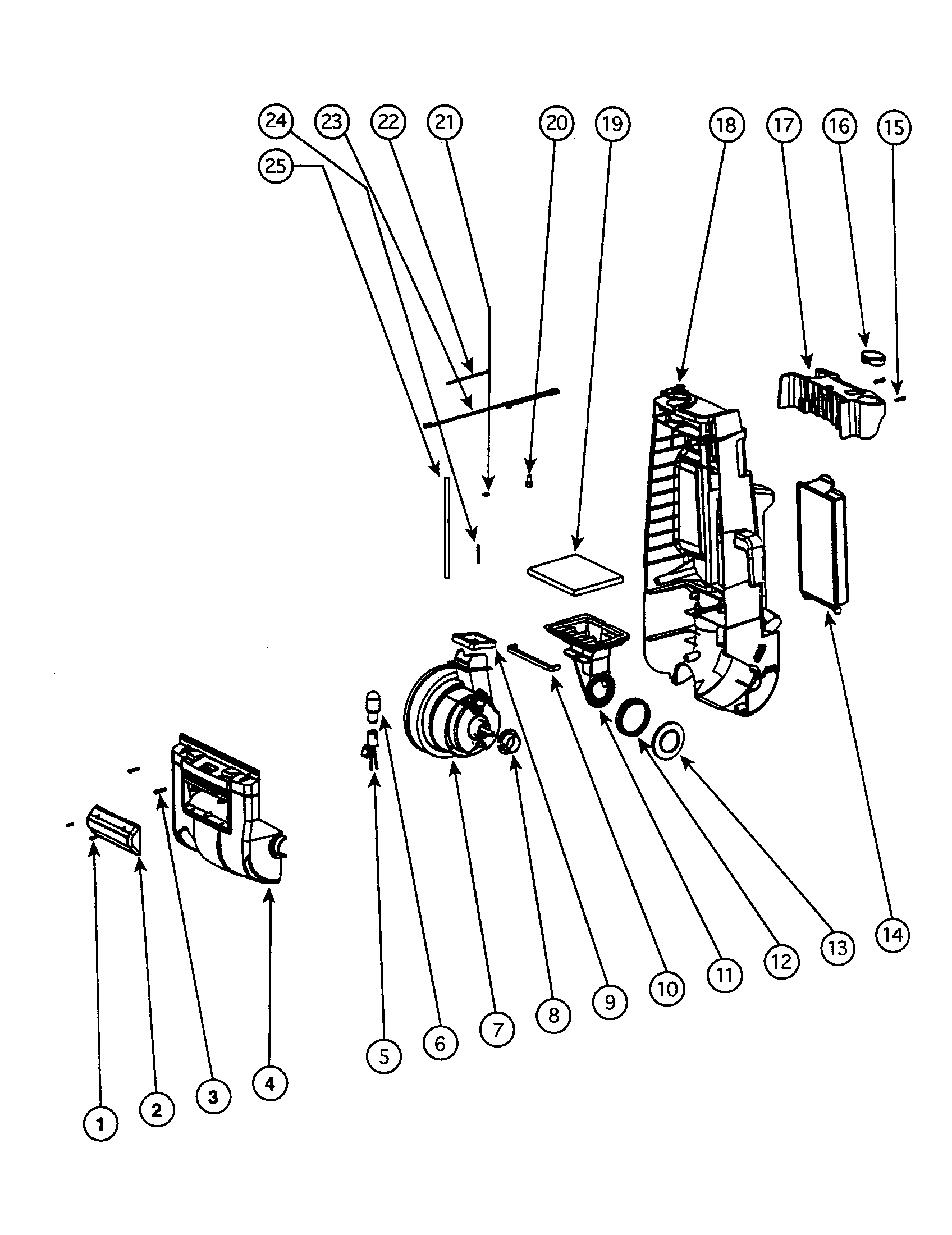 Eureka SC4580AT motor cover diagram