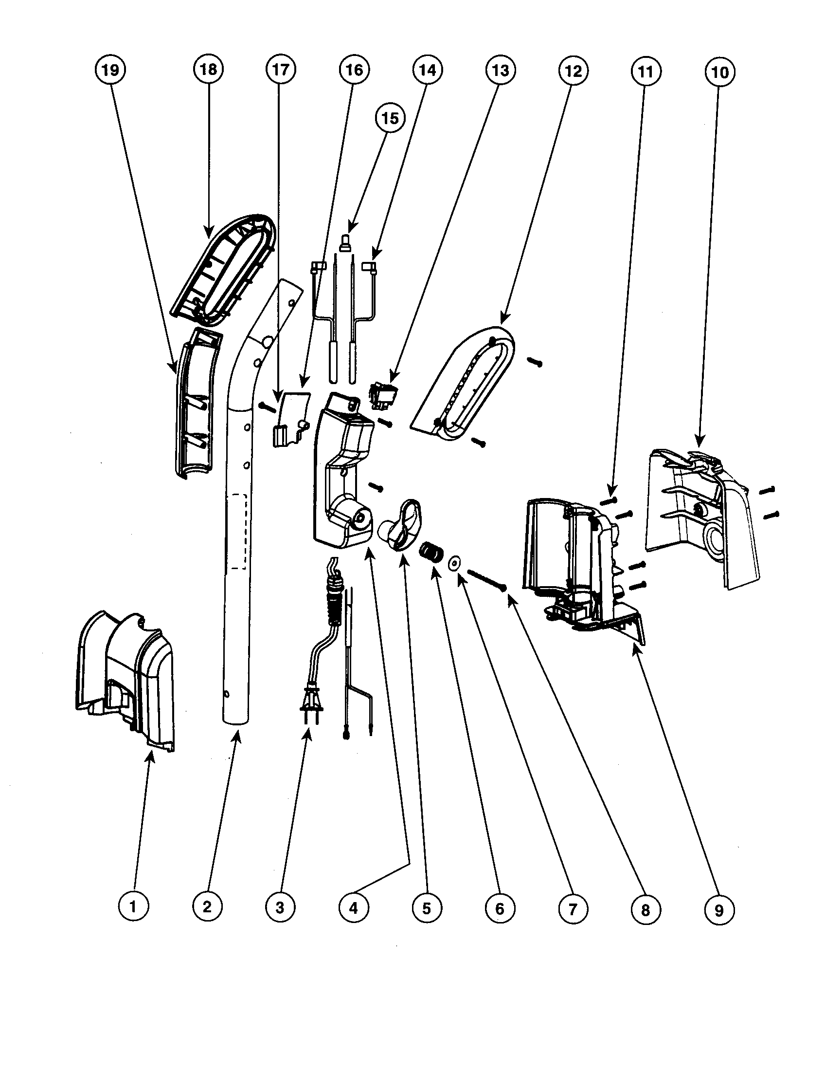 Eureka SC4580AT handle diagram