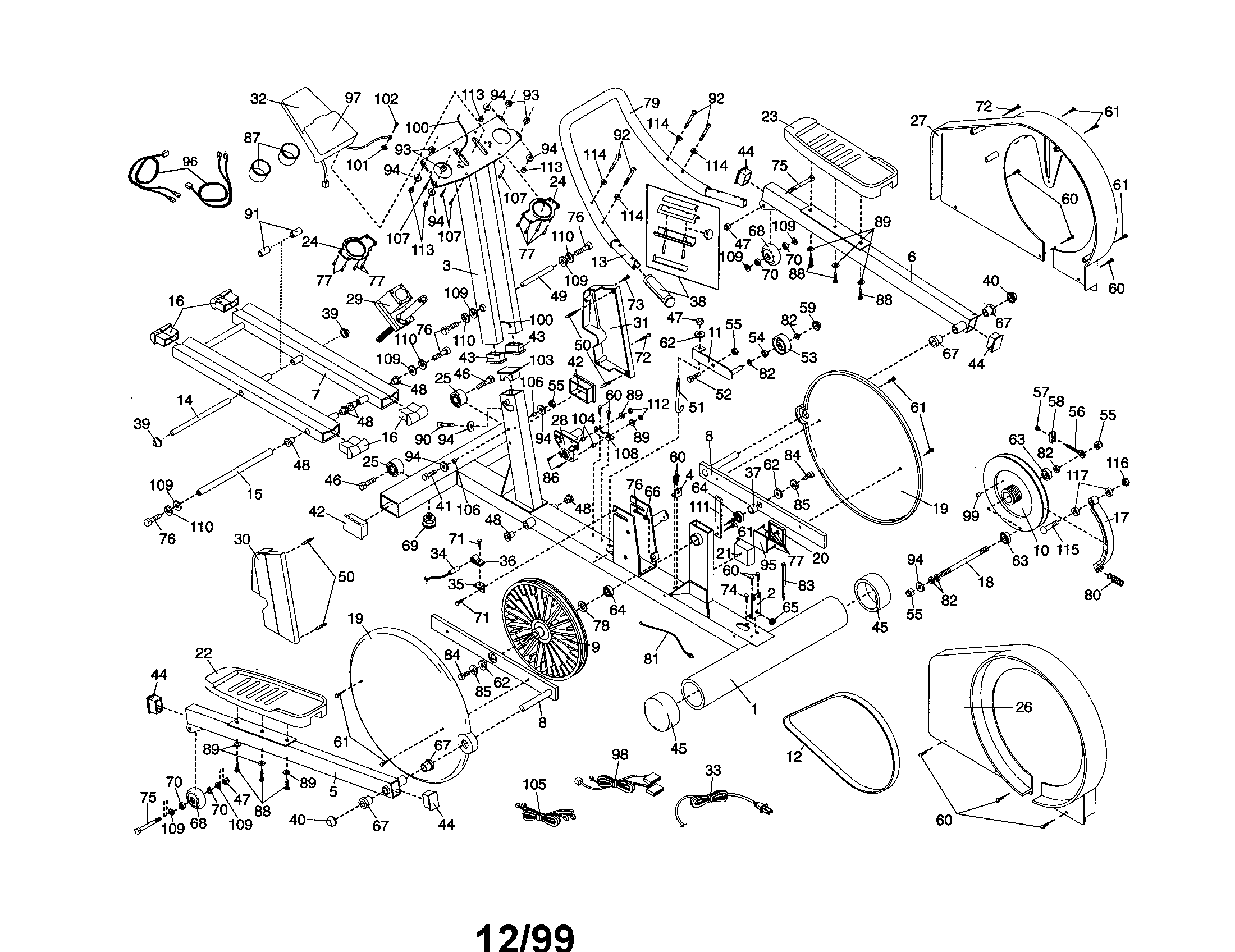 HealthRider HREL09983 healthrider diagram