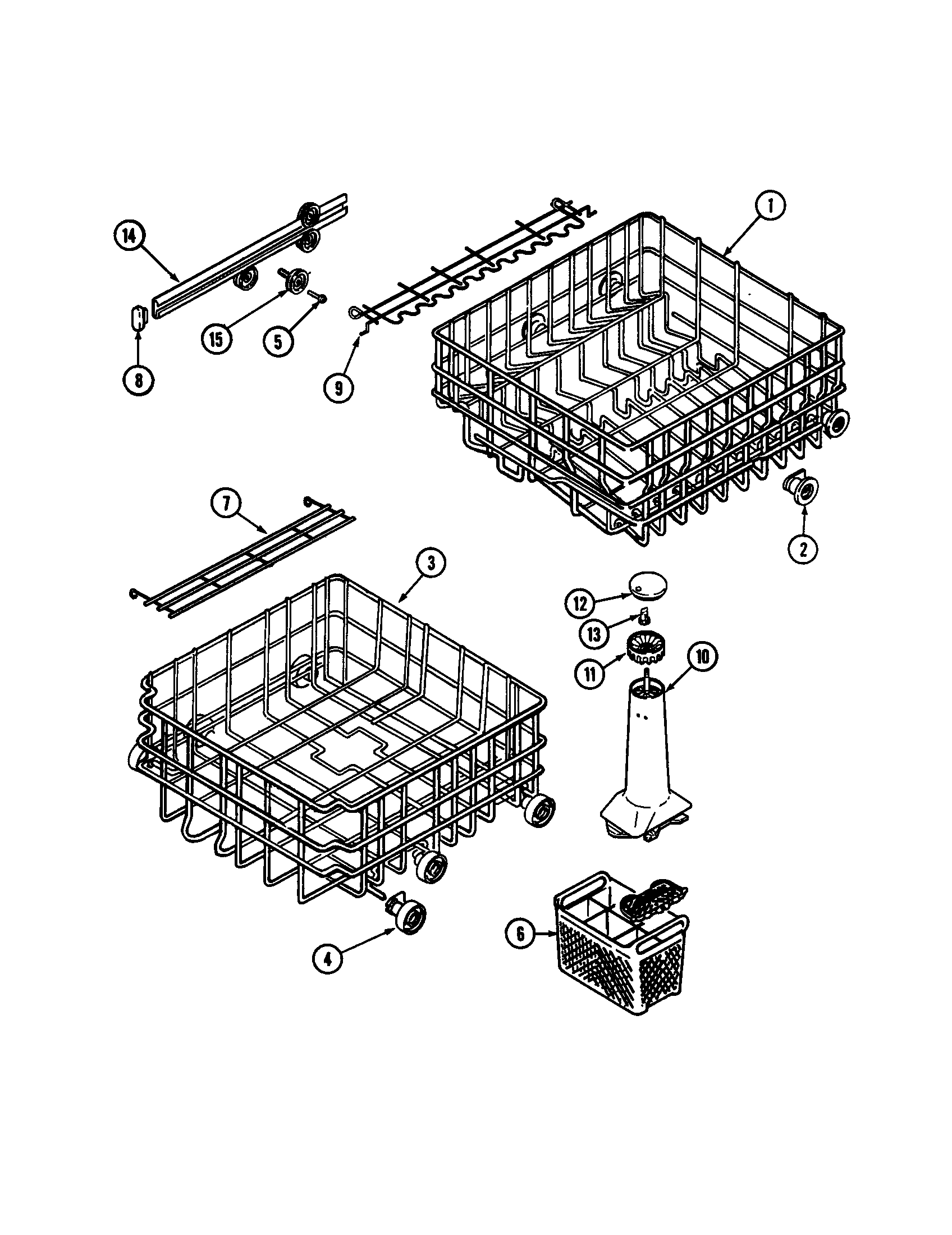 Maytag MCD4100AWE track and rack assembly diagram