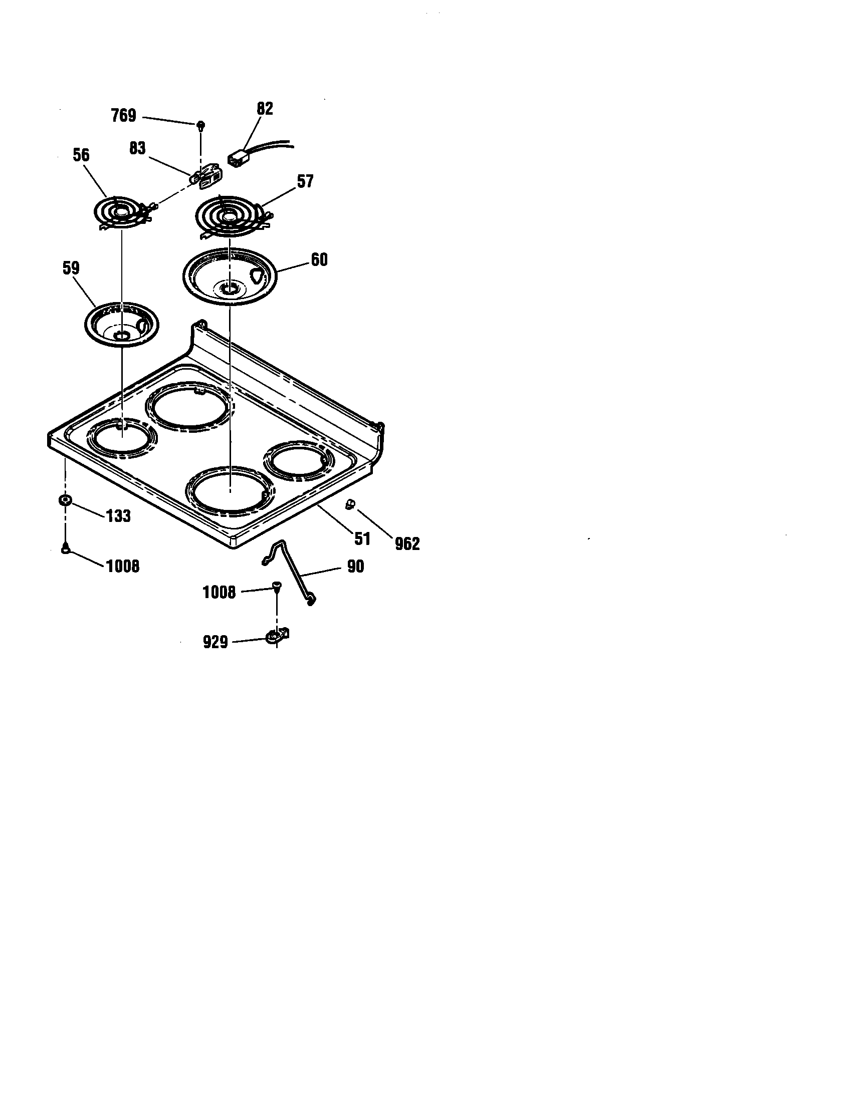 Kenmore 91193218990 maintop diagram