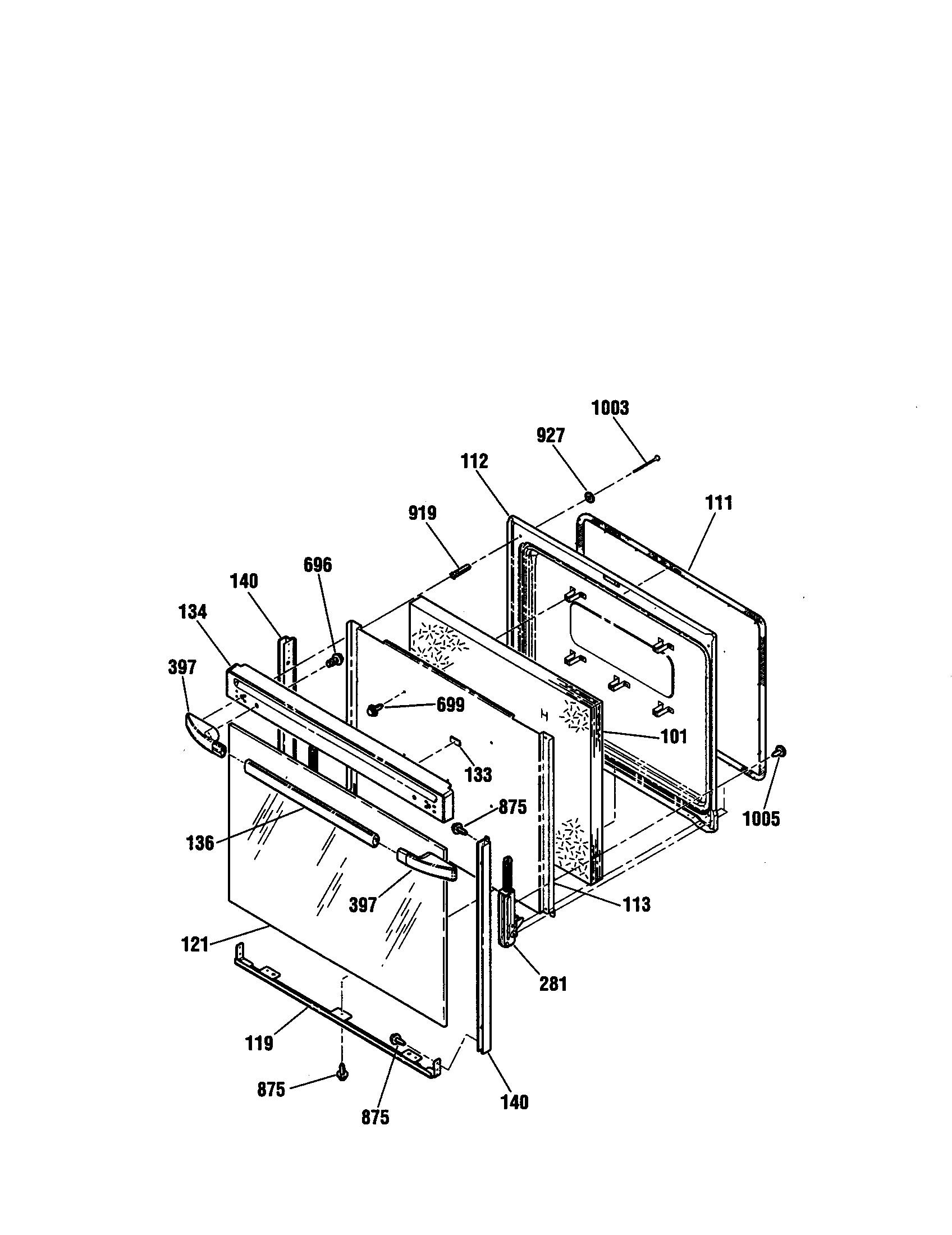 Kenmore 91193218990 door diagram