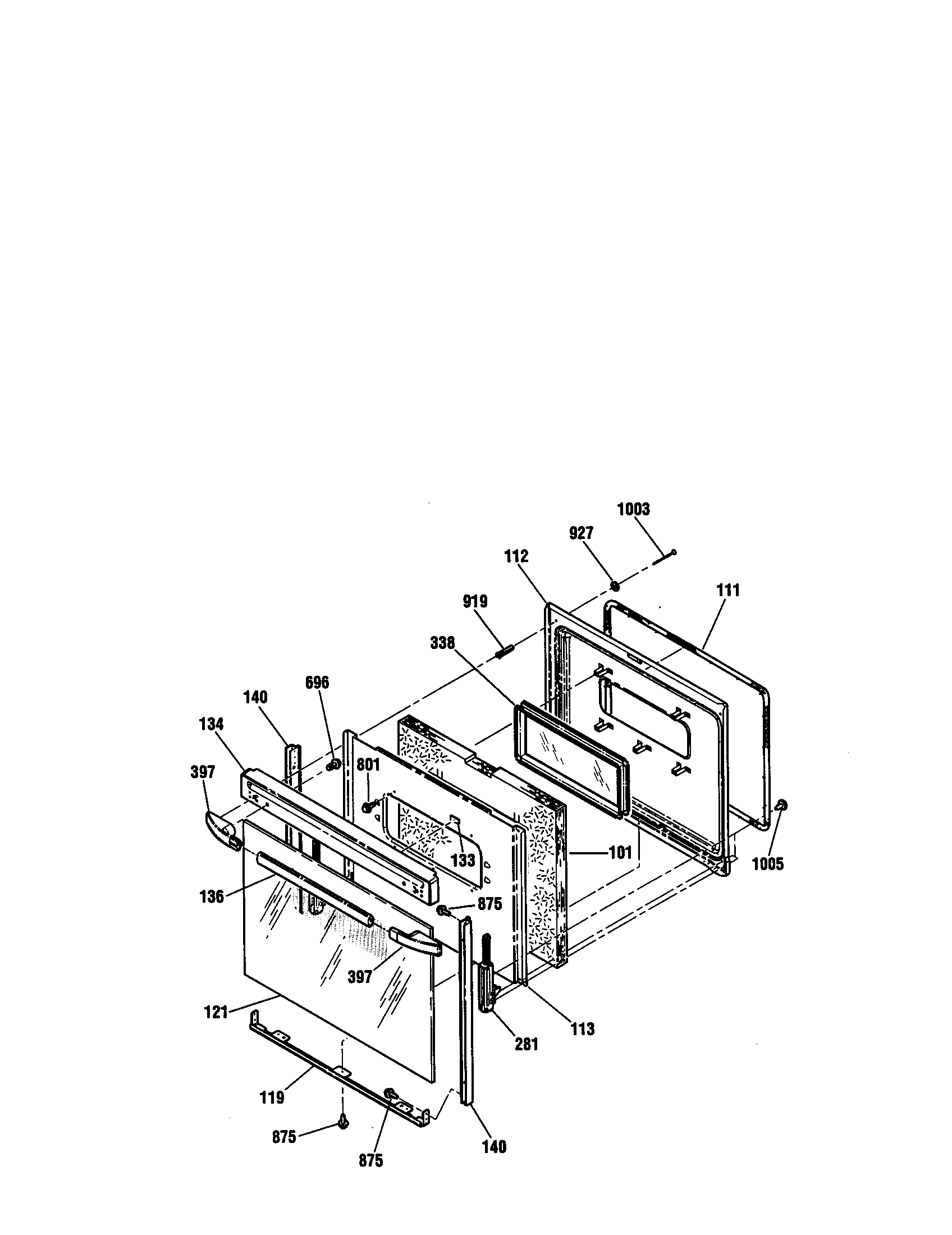 Kenmore 91195292991 door diagram