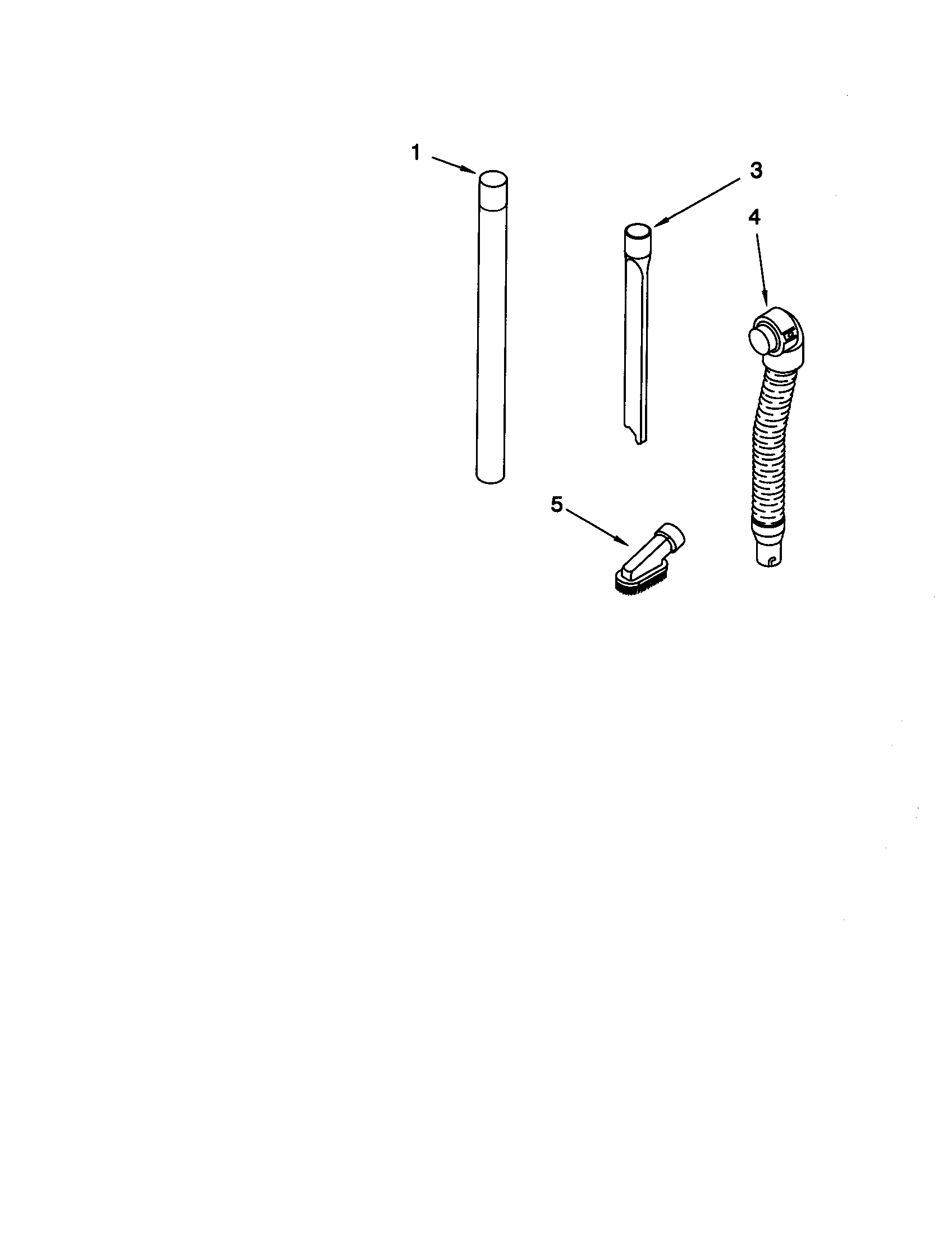 Kenmore 11639109991 hose and attachments diagram