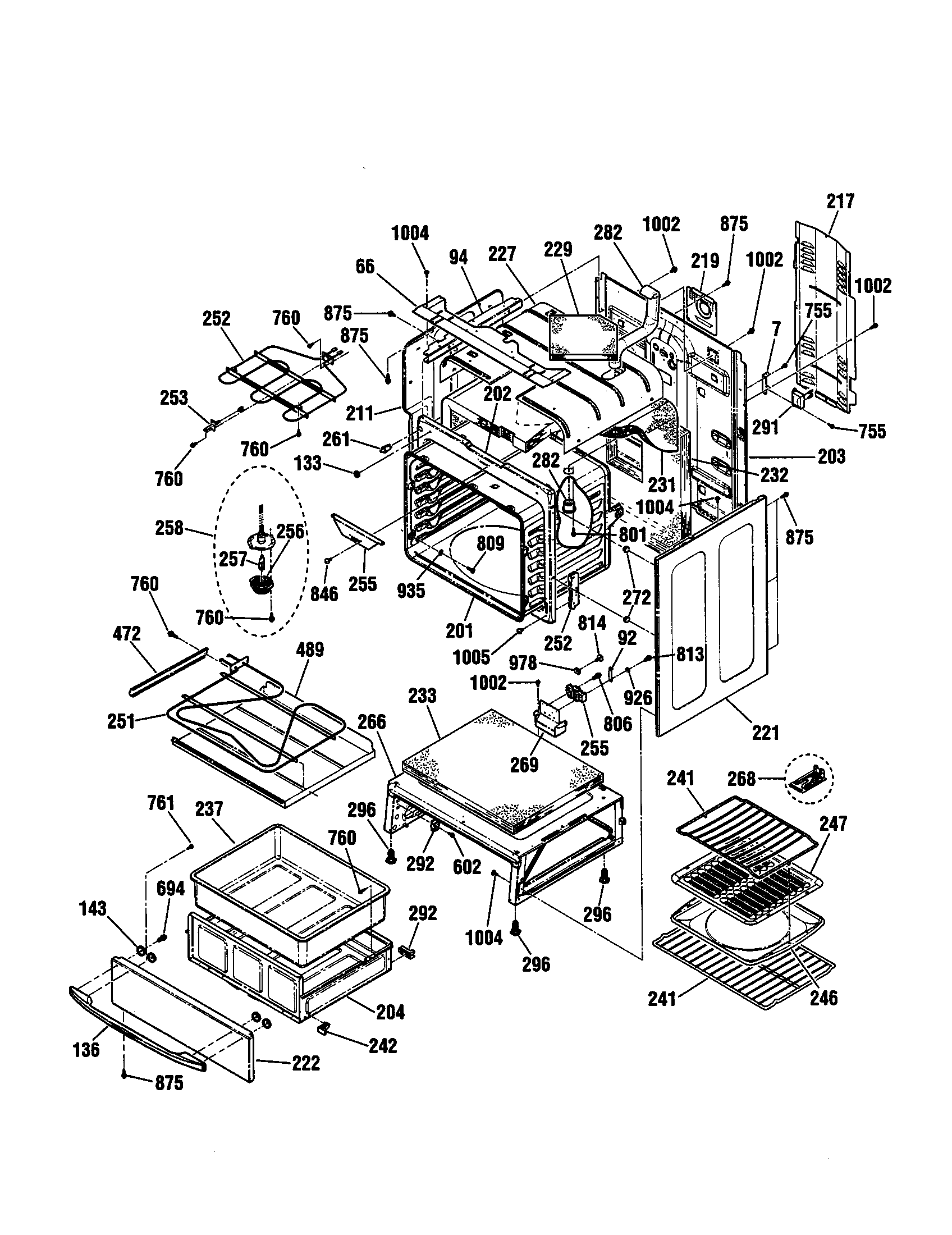 Kenmore 91199002990 body diagram