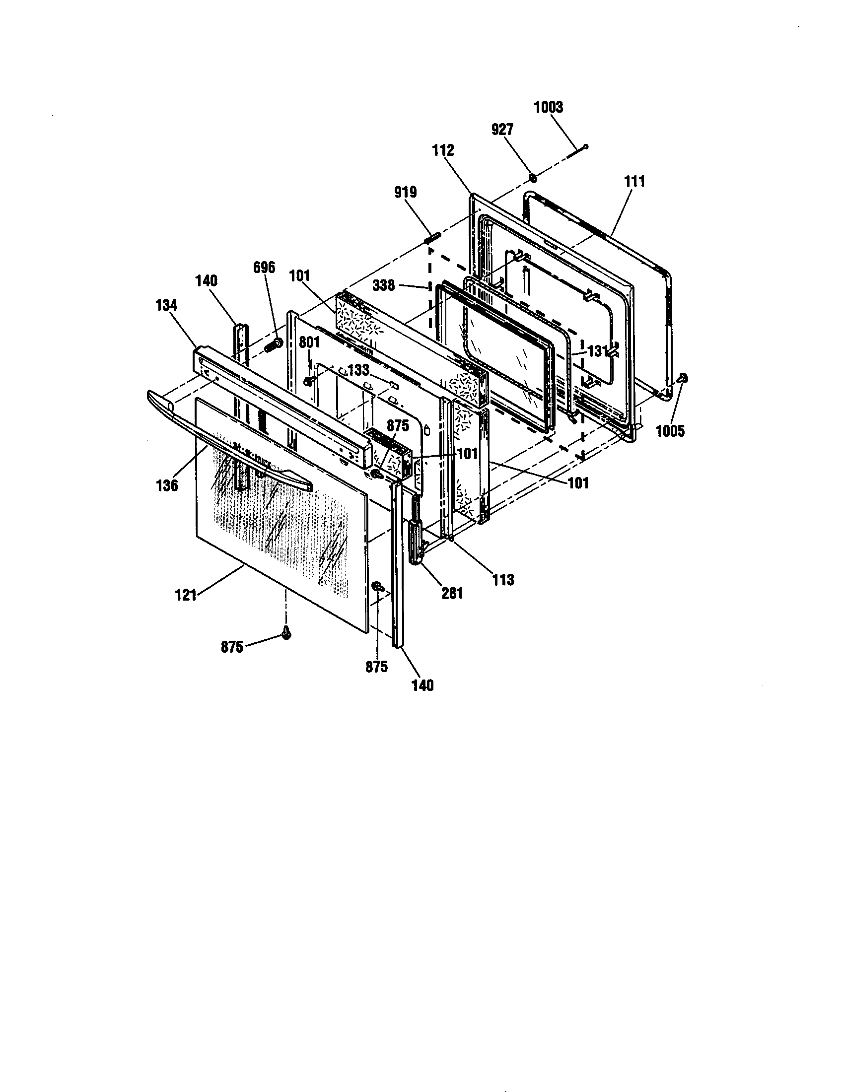 Kenmore 91199002990 door diagram