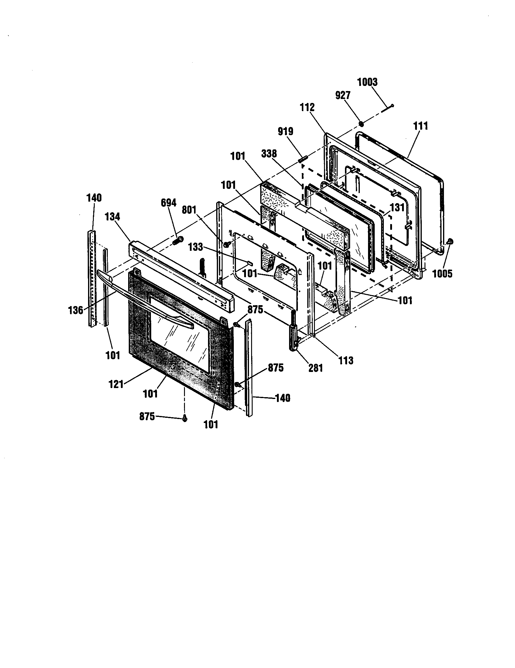 Kenmore 91199002990 door (91199003990) diagram