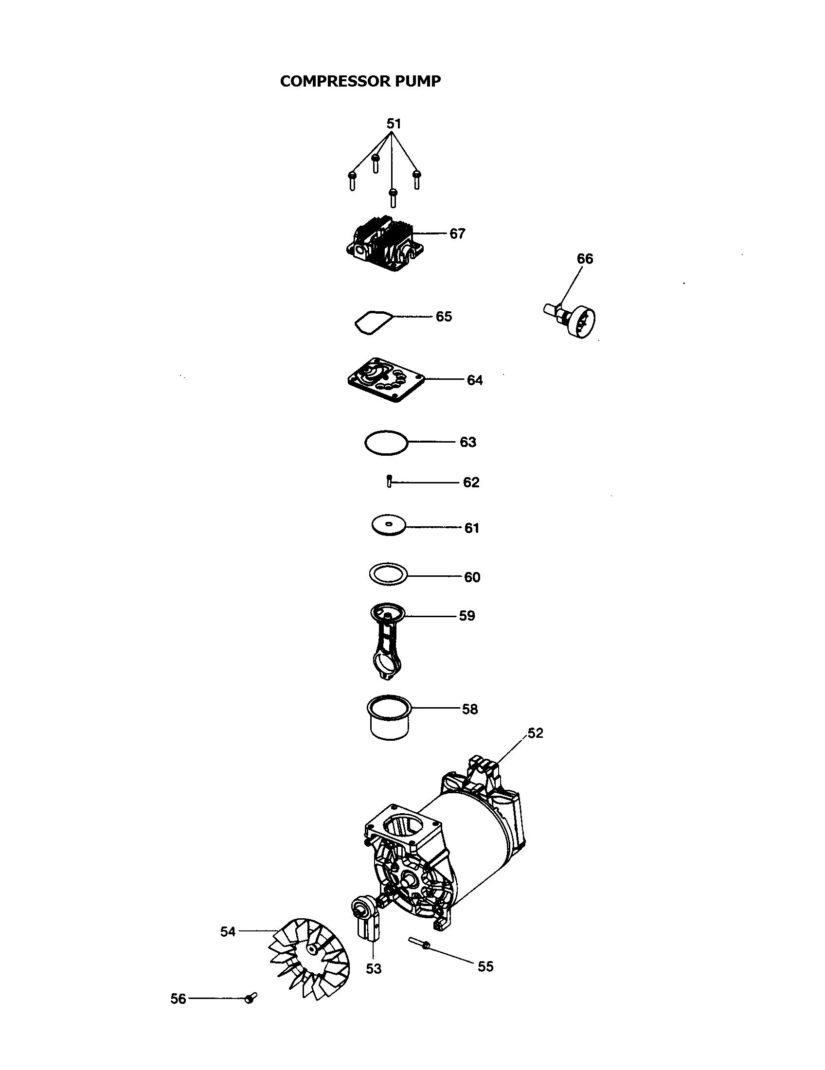 Craftsman 919165050 compressor pump diagram