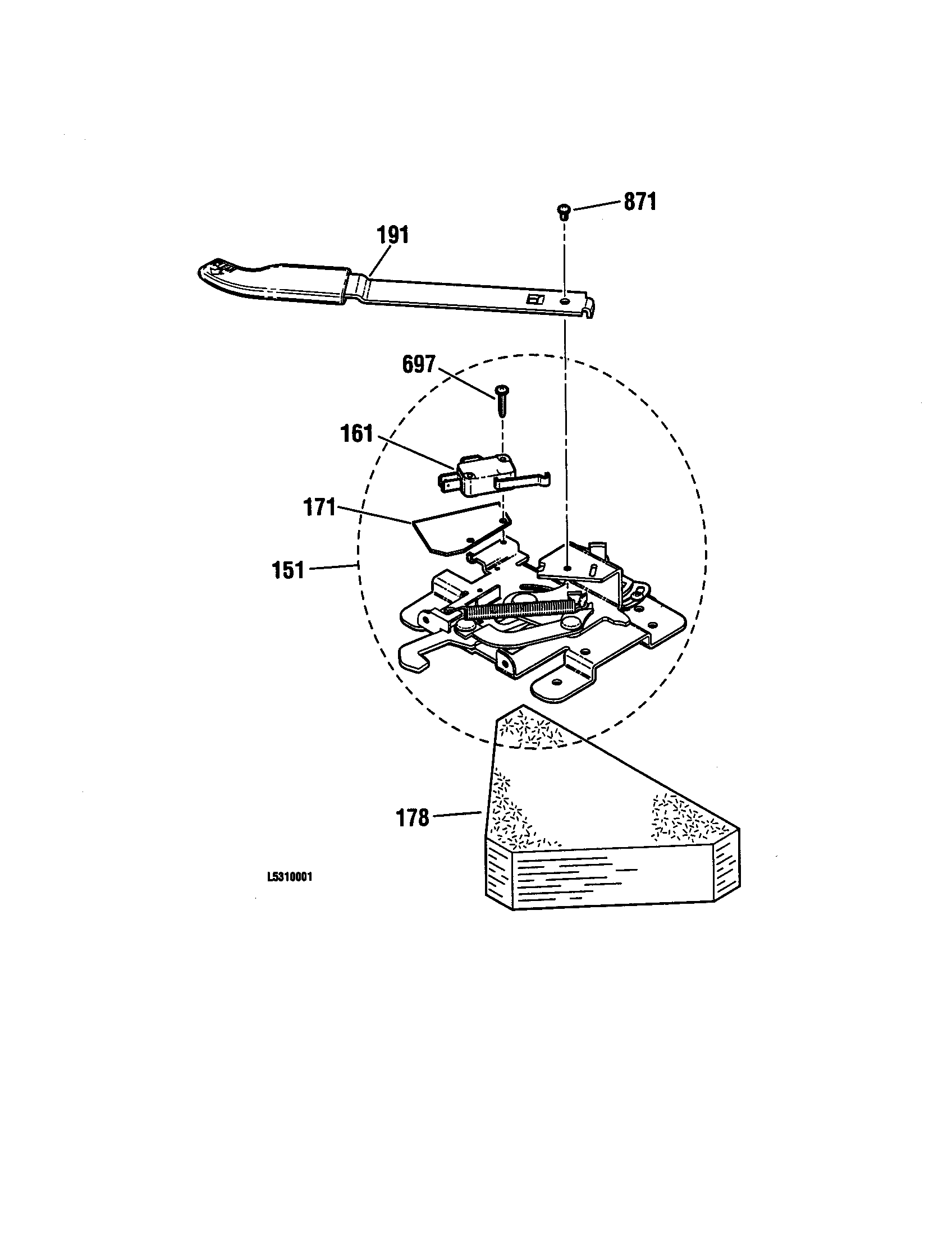 Kenmore 91193508990 door lock diagram