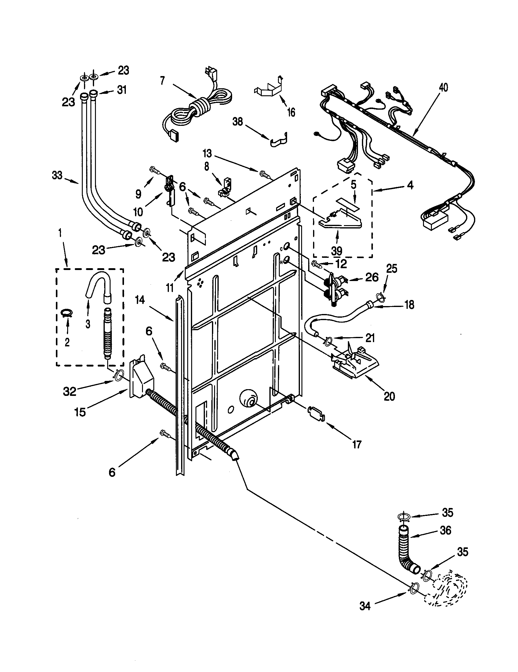 Kenmore 11020642990 rear panel diagram