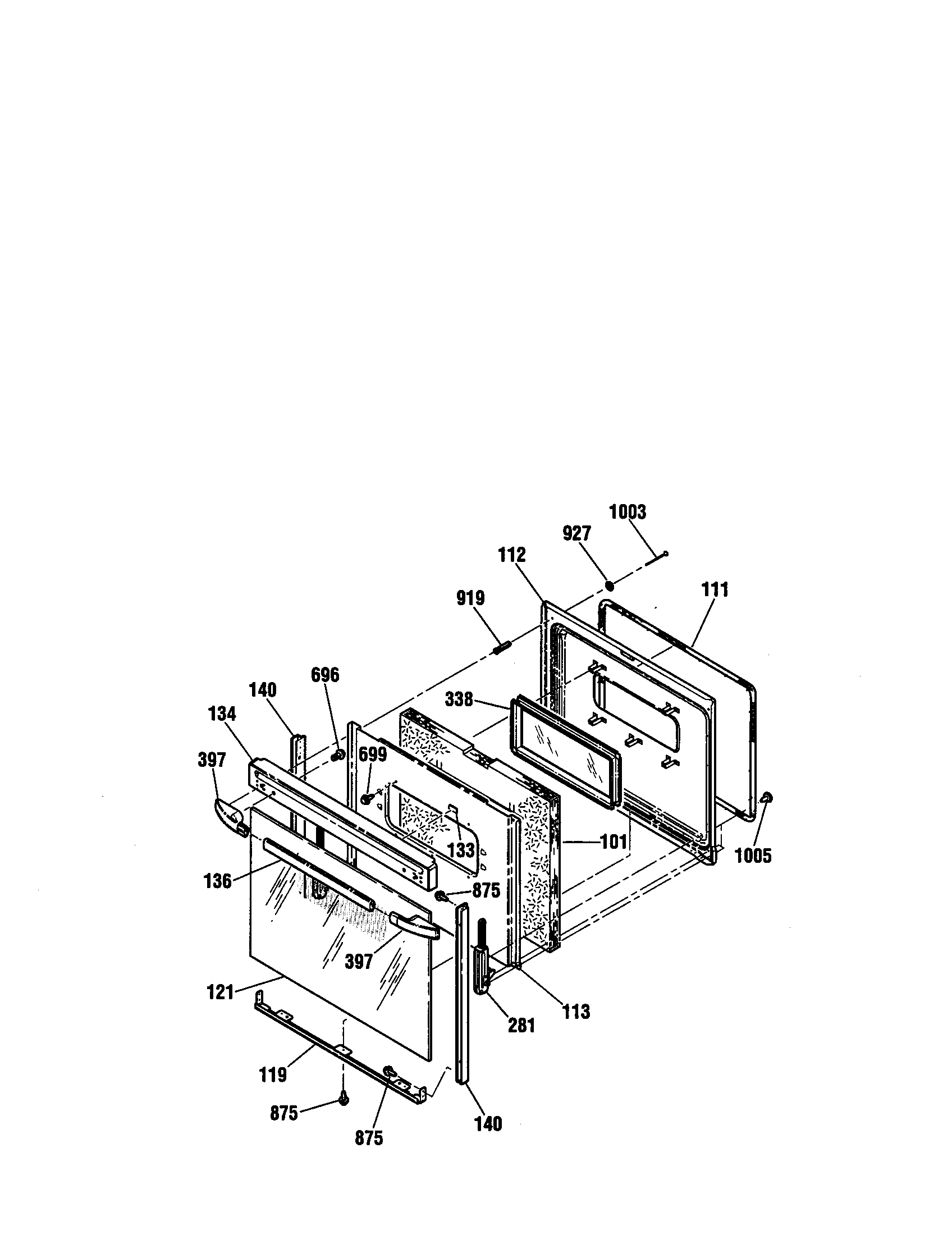 Kenmore 91193498991 door diagram
