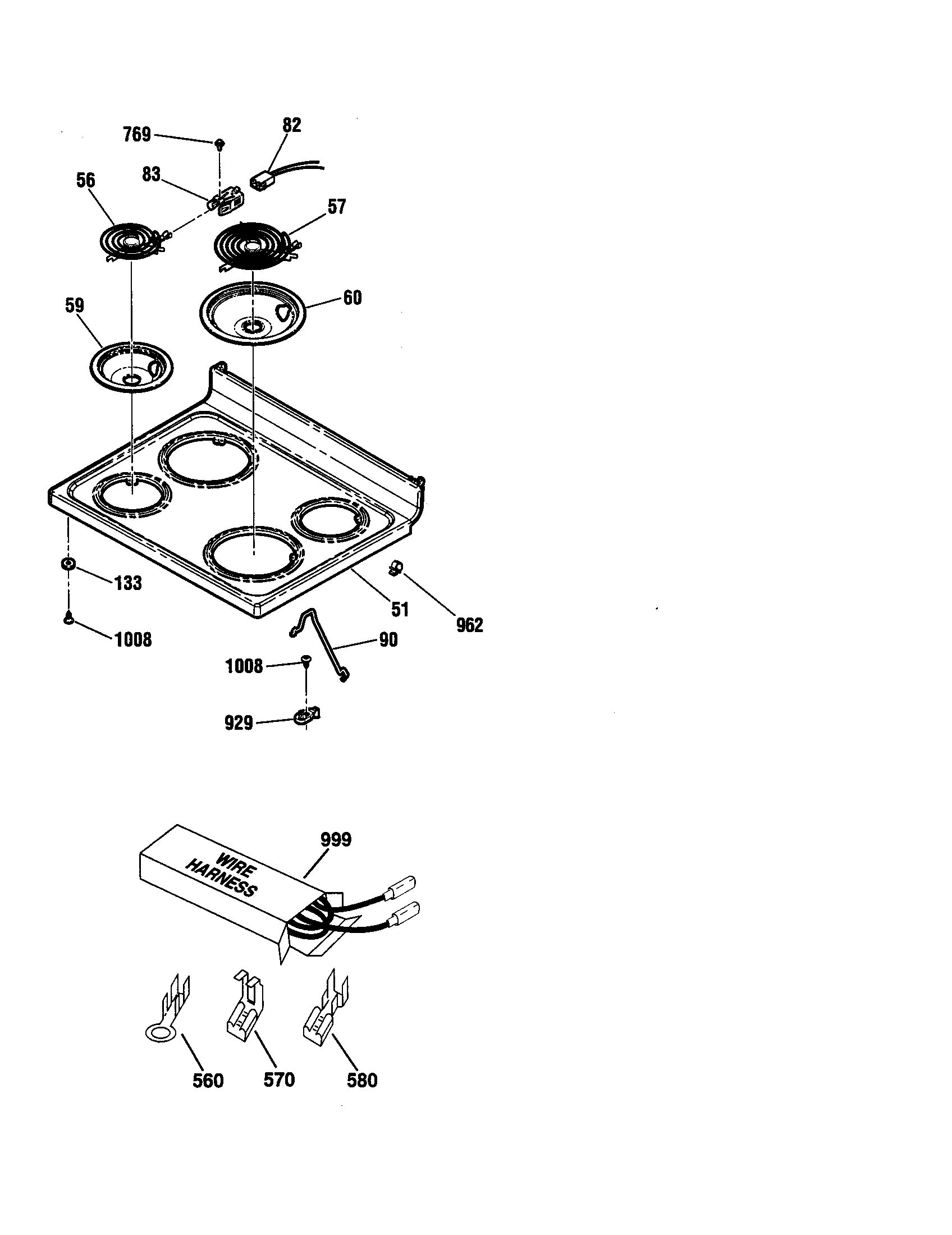 Kenmore 91193581991 maintop/wire harness diagram