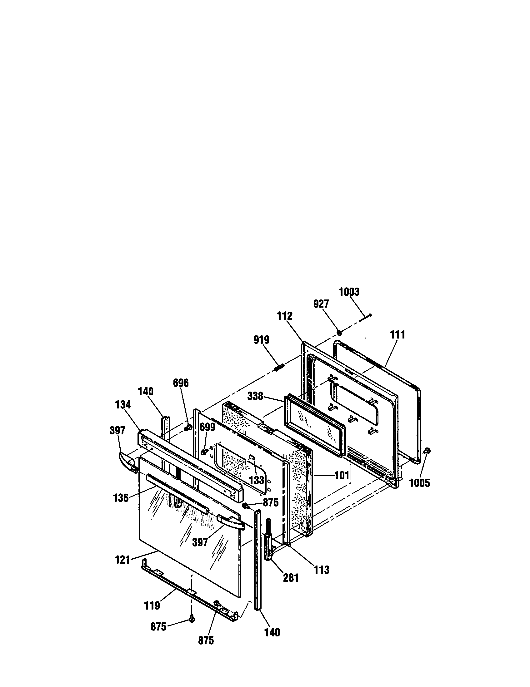 Kenmore 91193581991 door diagram