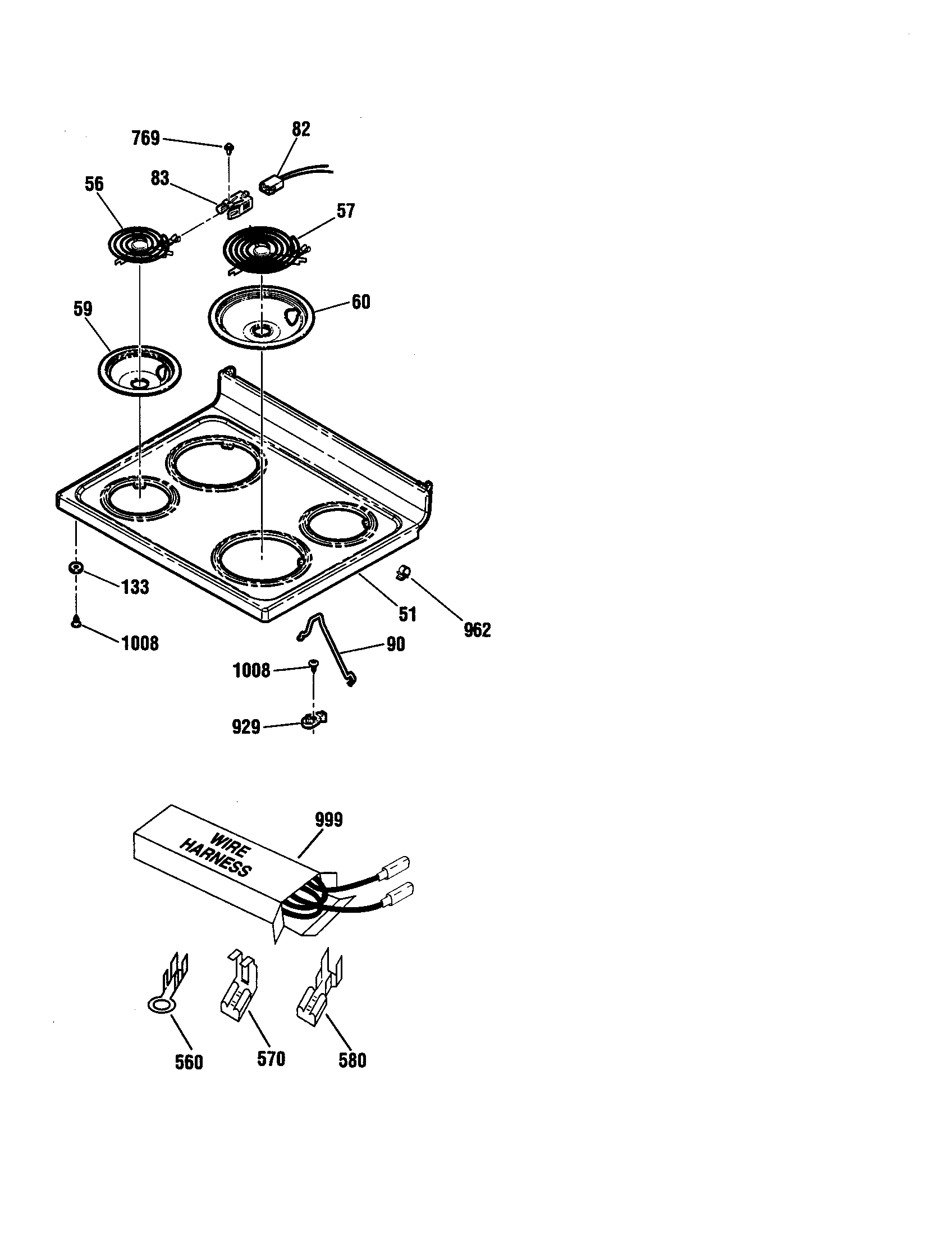 Kenmore 91192507991 maintop/wire harness diagram