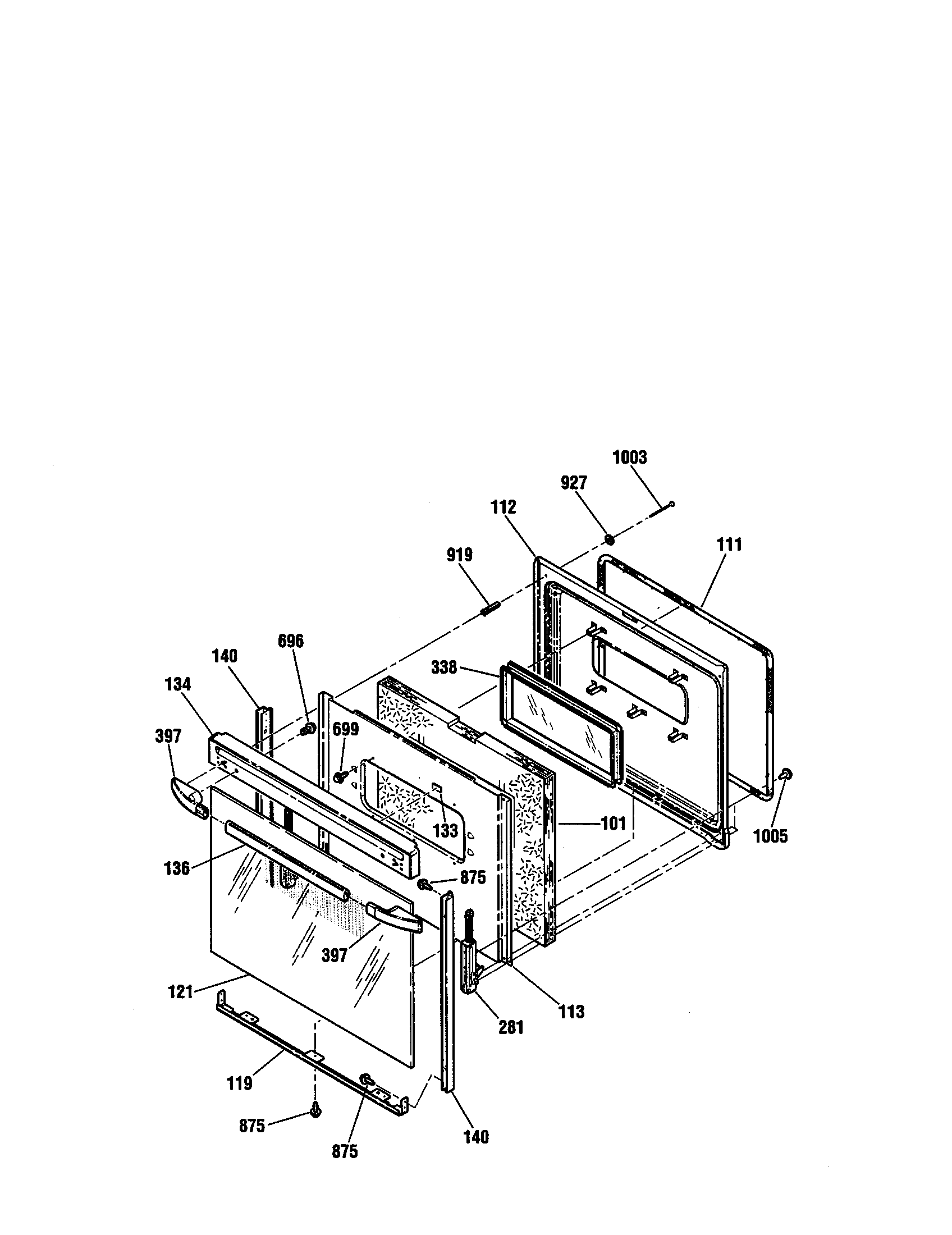 Kenmore 91192507991 door diagram