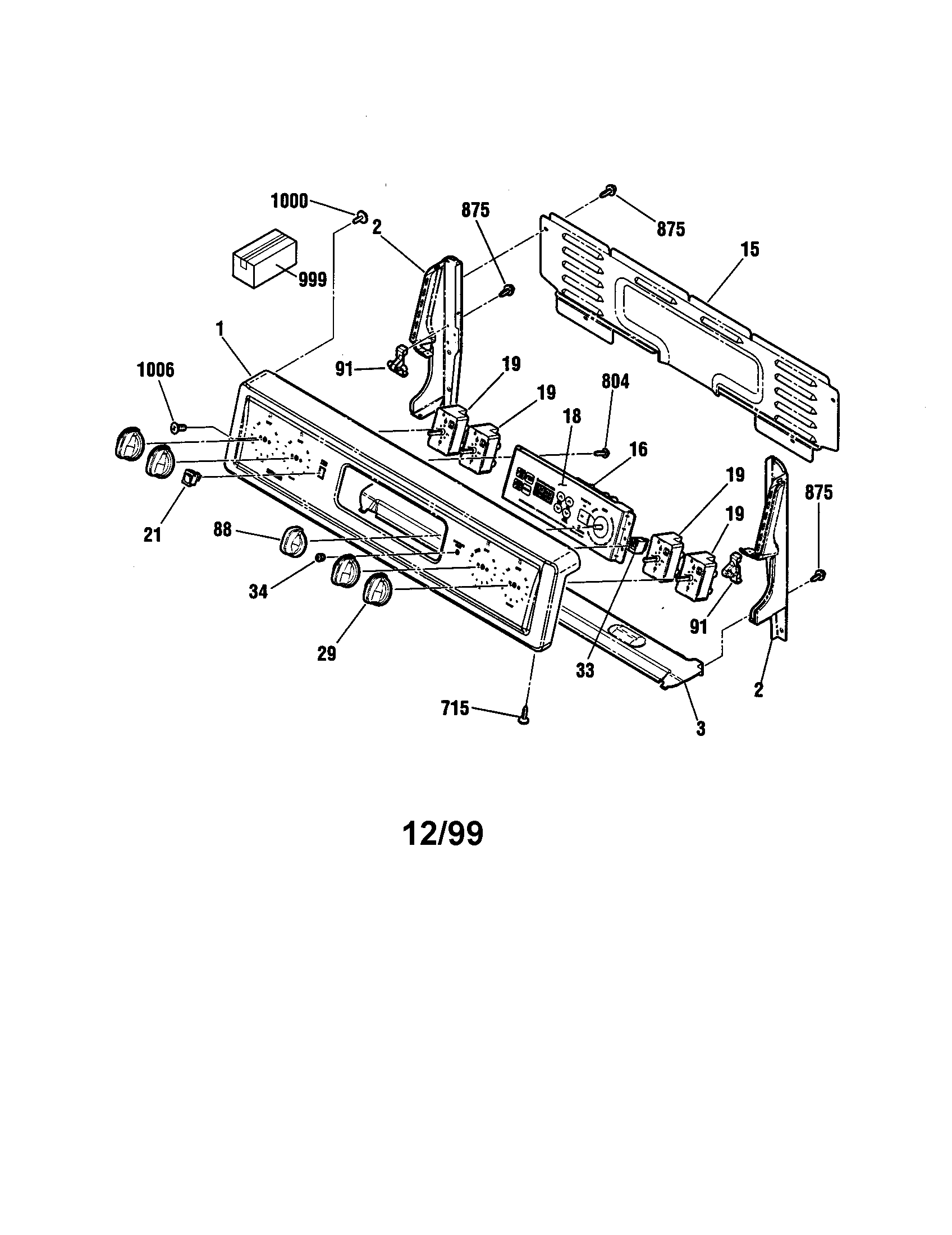 Kenmore 91193501991 backguard diagram