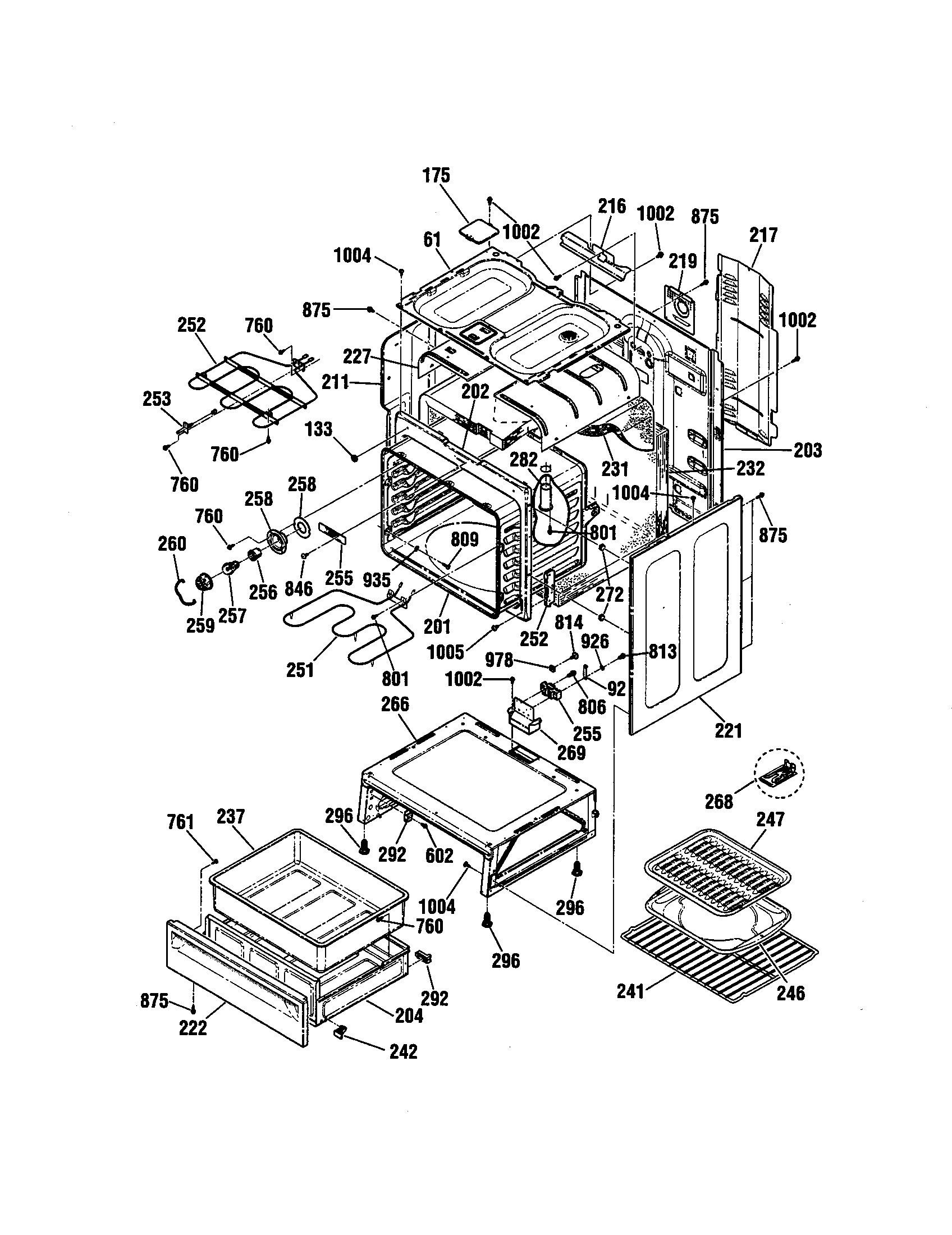 Kenmore 91193501991 body diagram