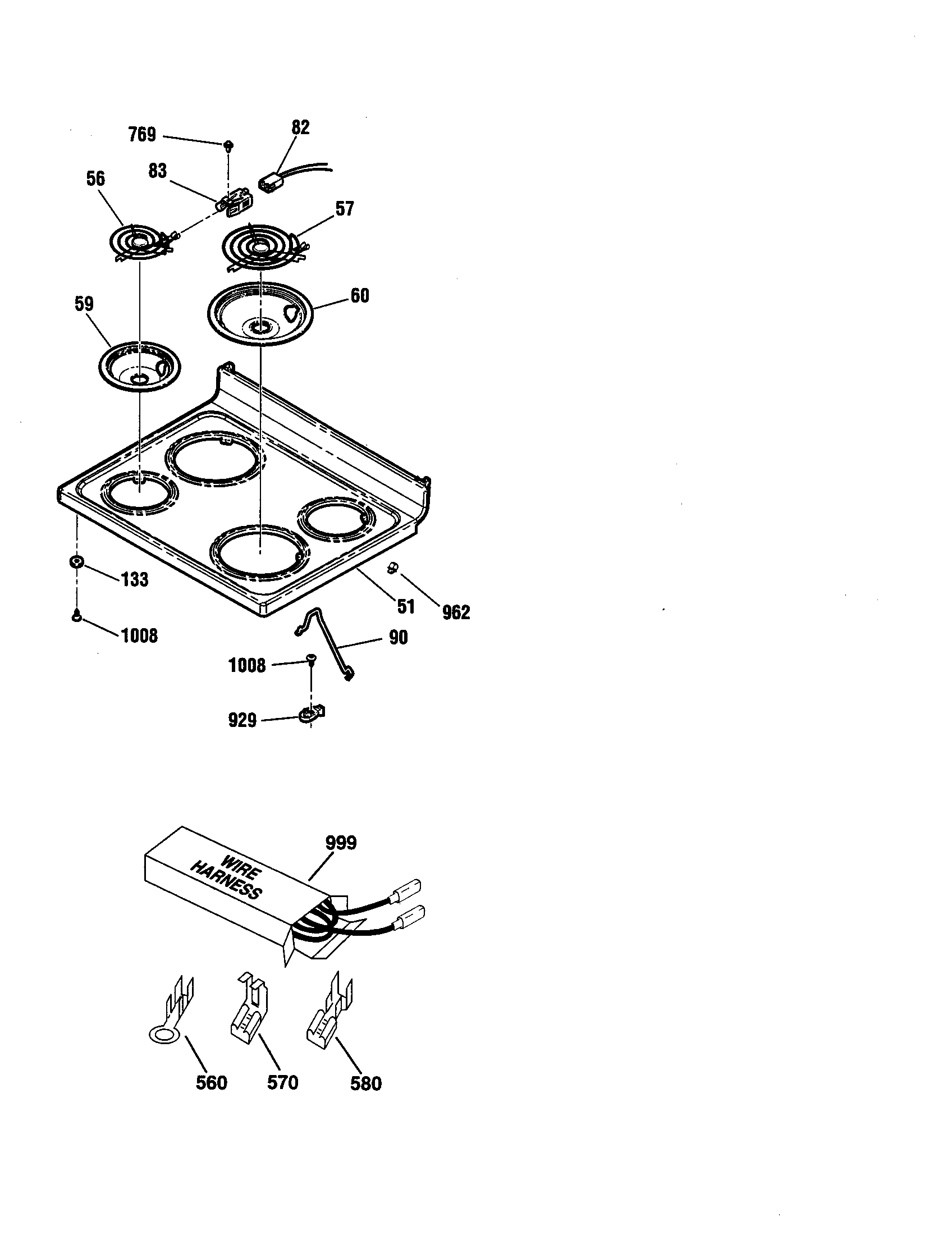 Kenmore 91193218991 maintop/wire harness diagram