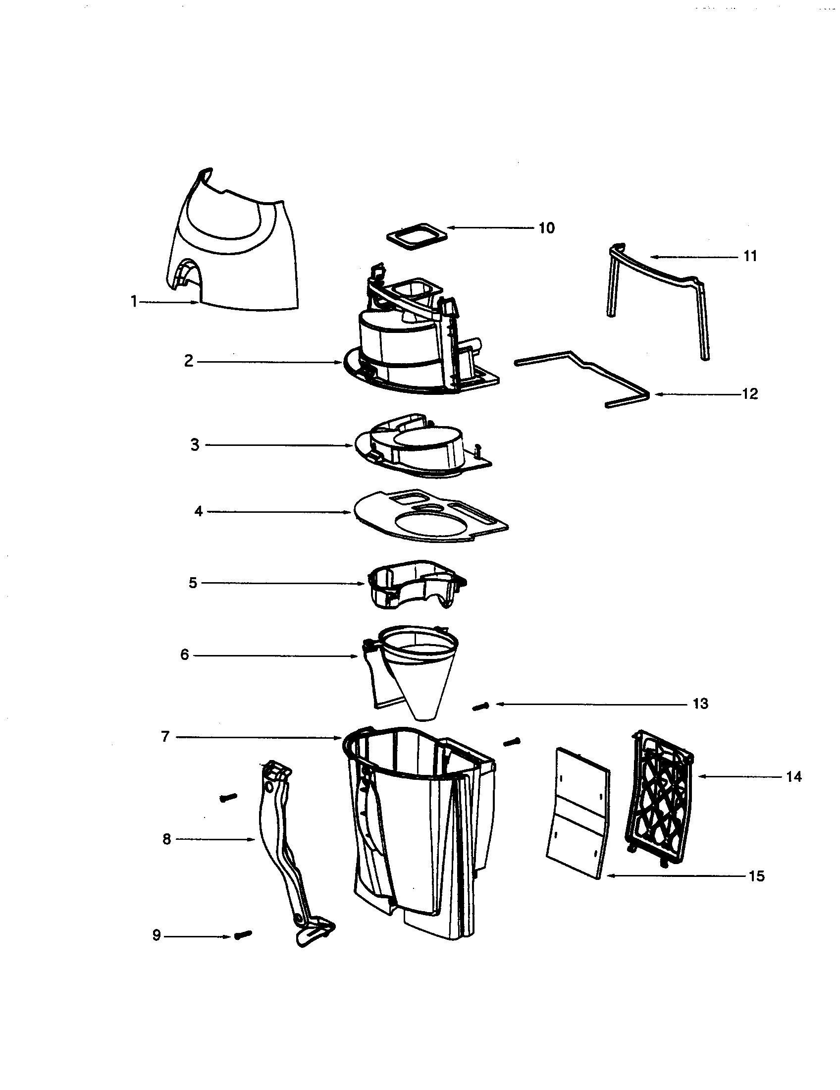 Eureka 4482BT-1 cyclone assembly diagram