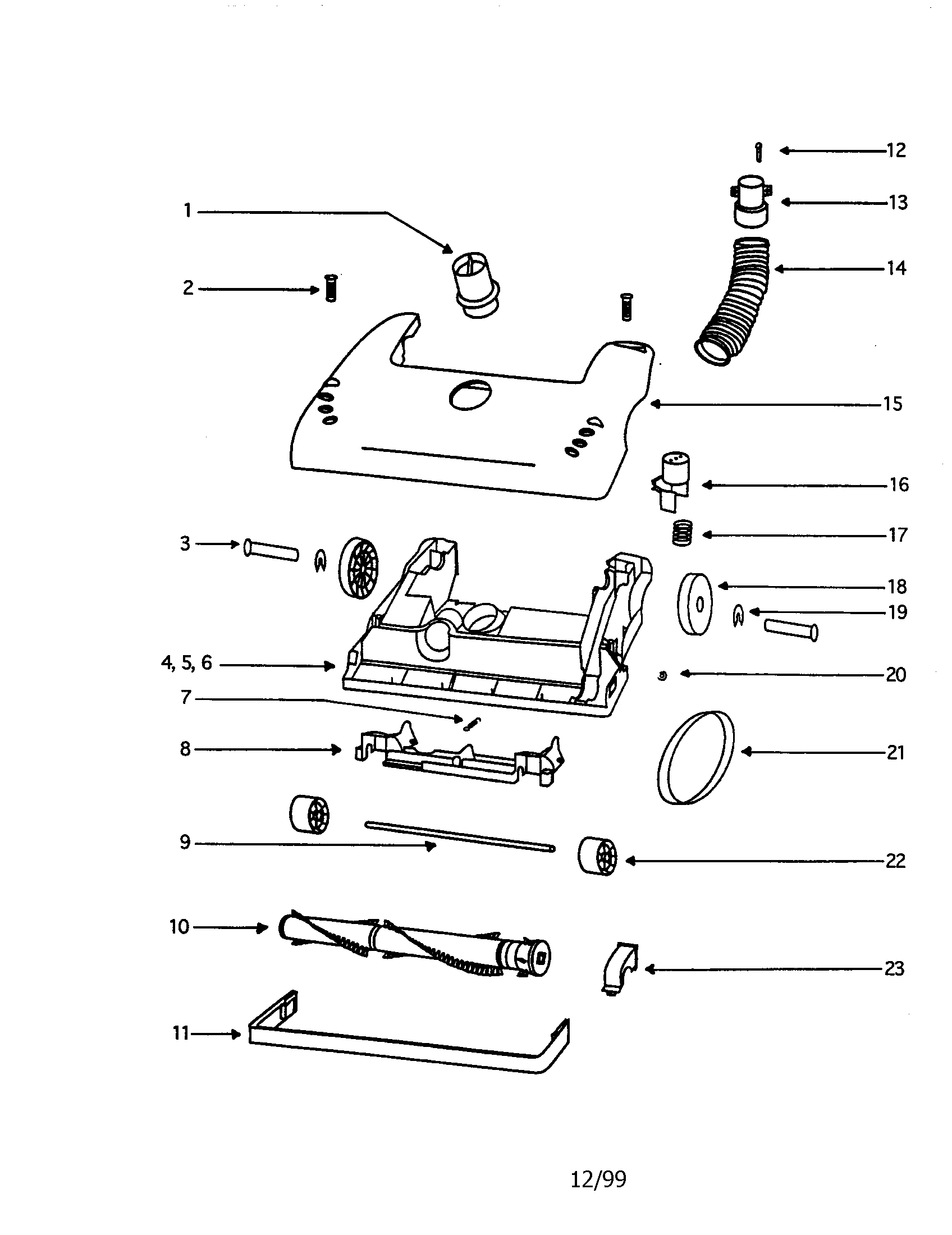 Eureka 4374AT-2 base assembly diagram