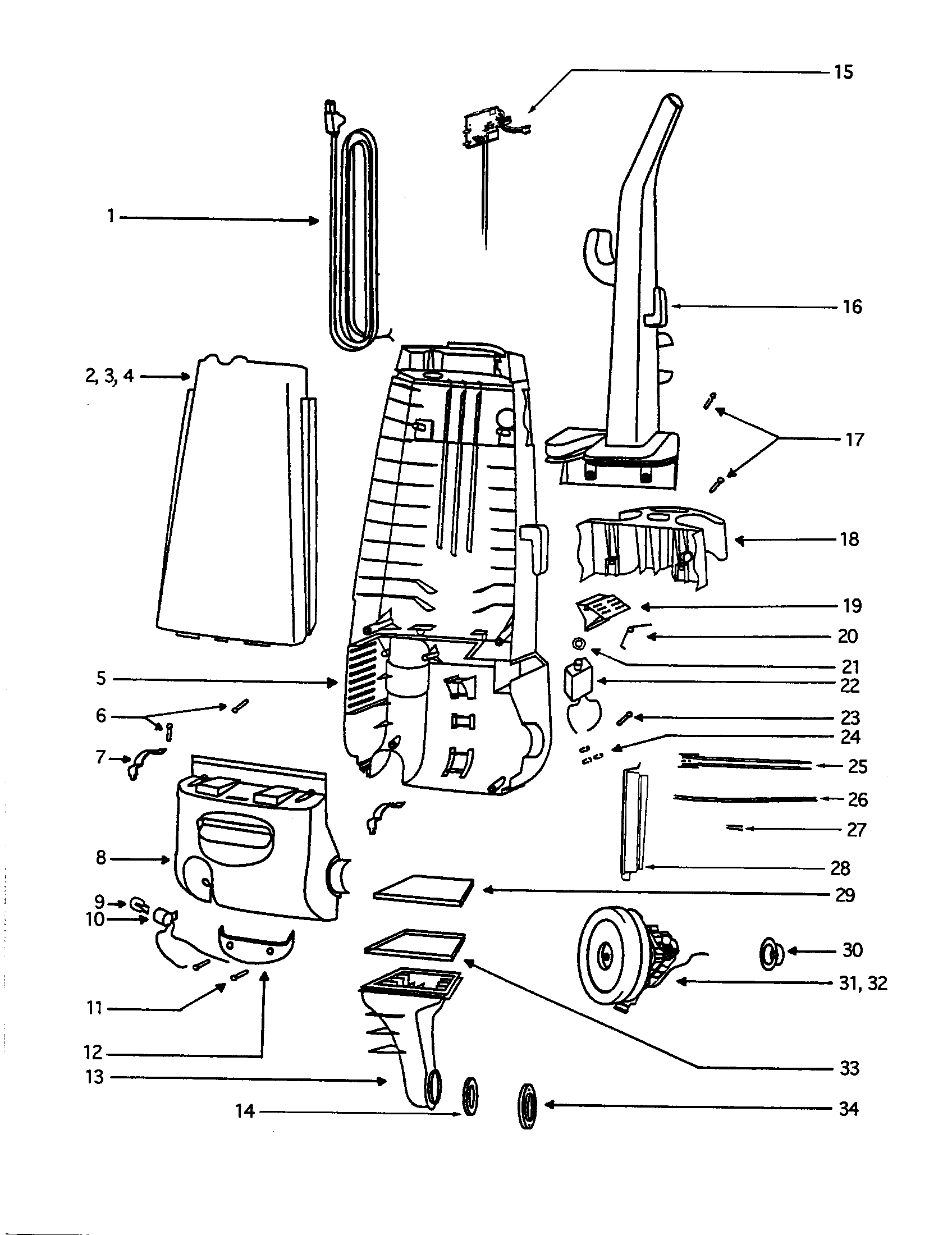 Eureka 4374AT-2 bag cover assembly diagram