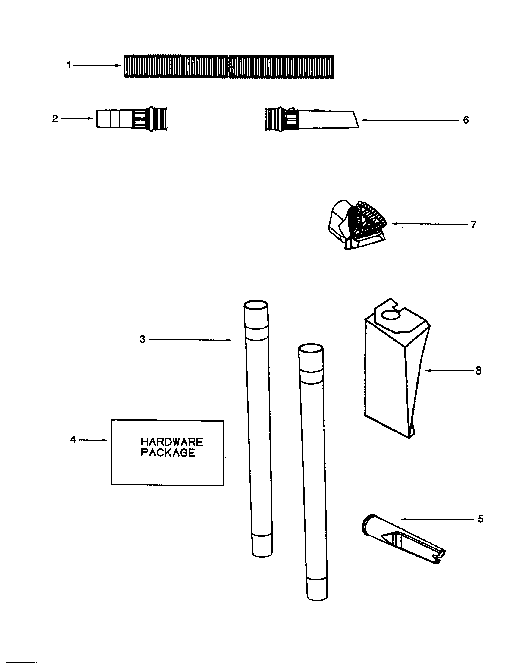 Eureka 4352ET hose assembly diagram
