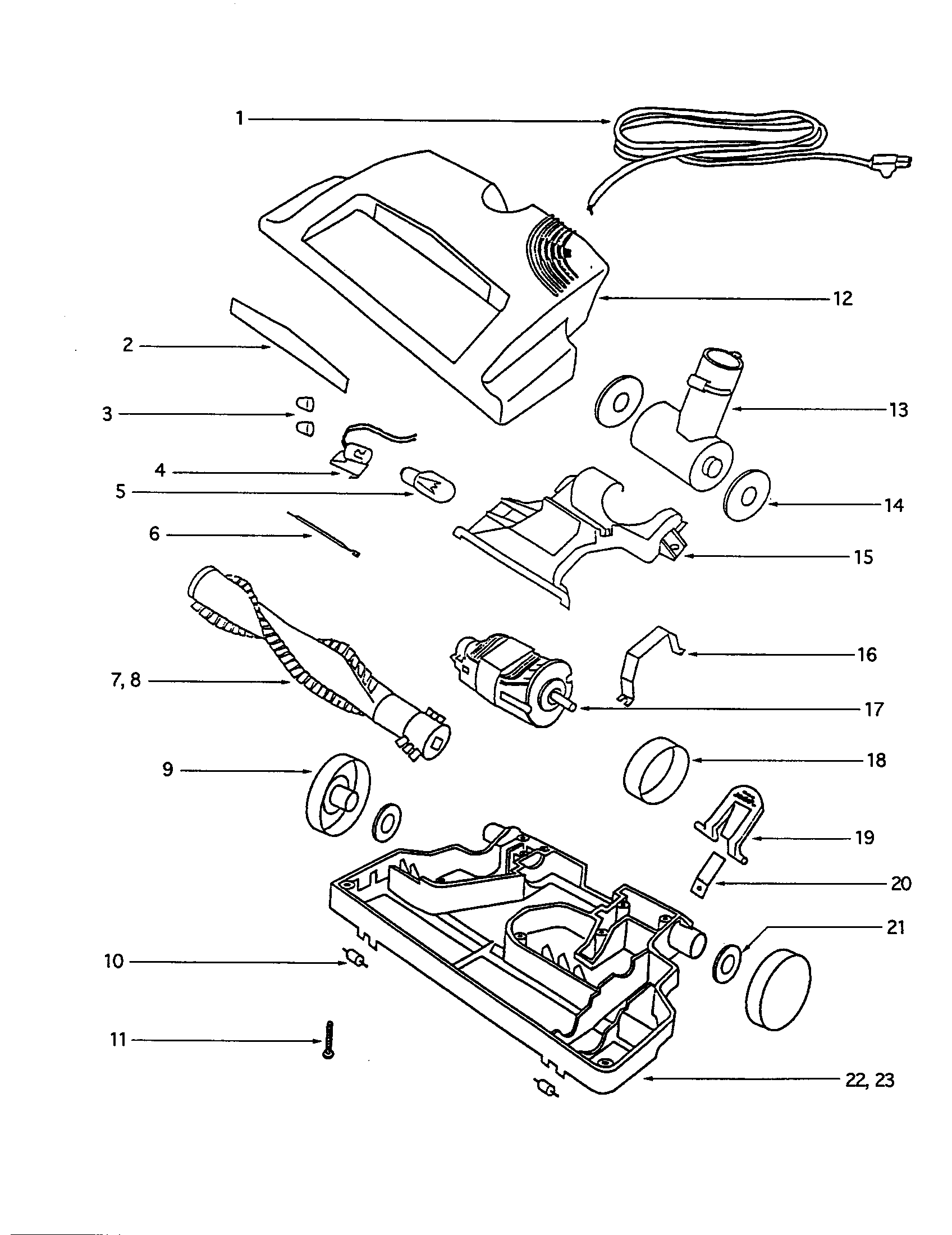 Eureka 6865D-2 powerhead assembly, complete diagram