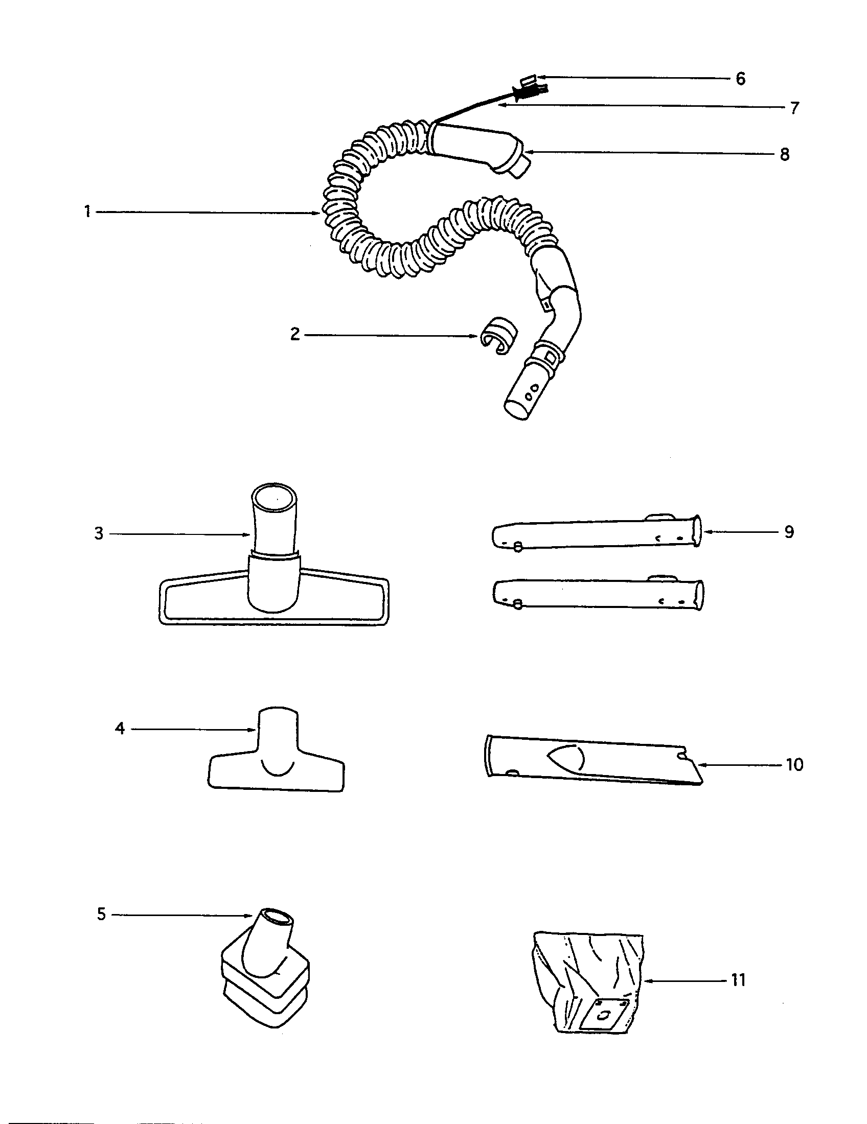 Eureka 6865D-2 hose assembly, complete diagram