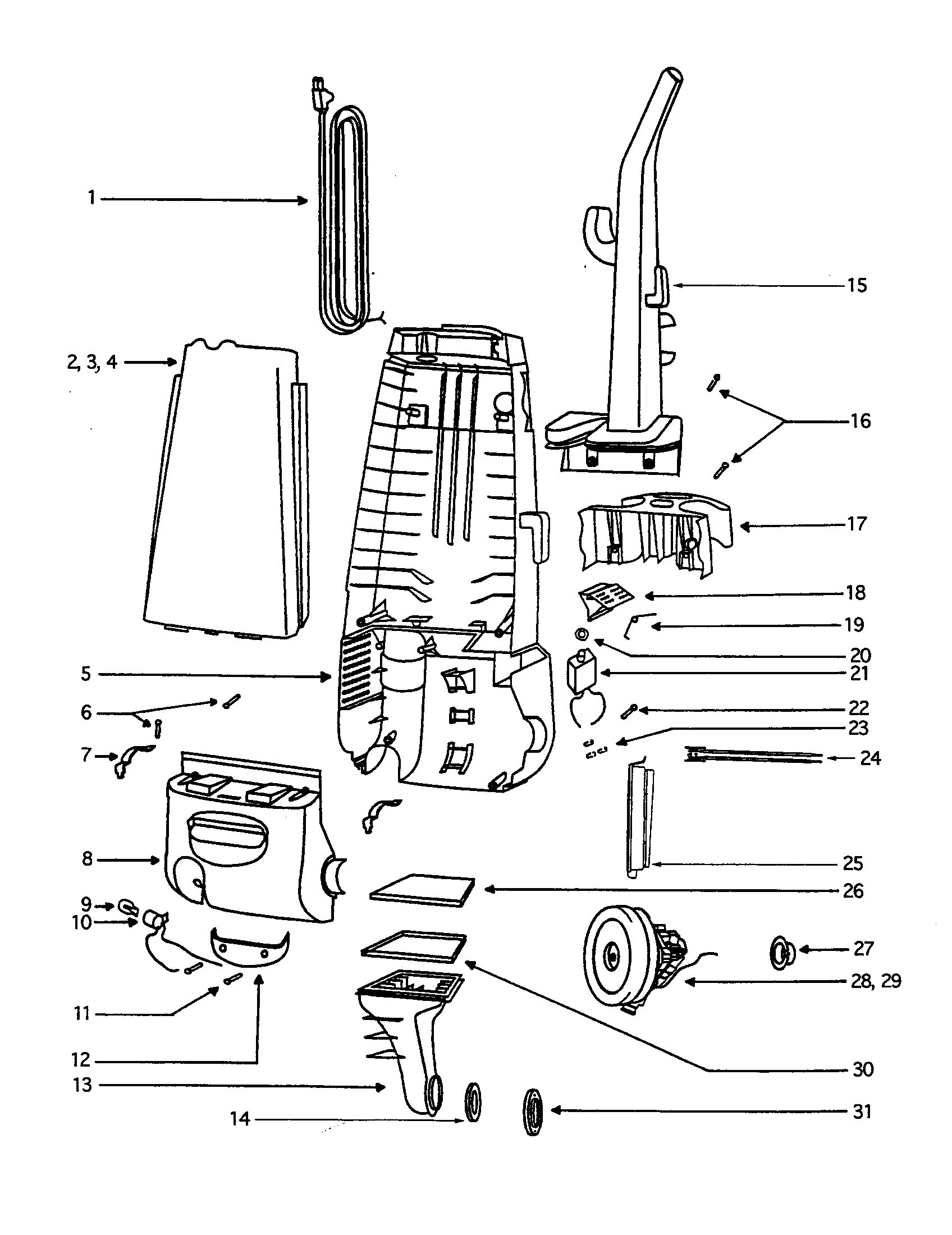 Eureka 4462DT-2 bag cover assembly diagram