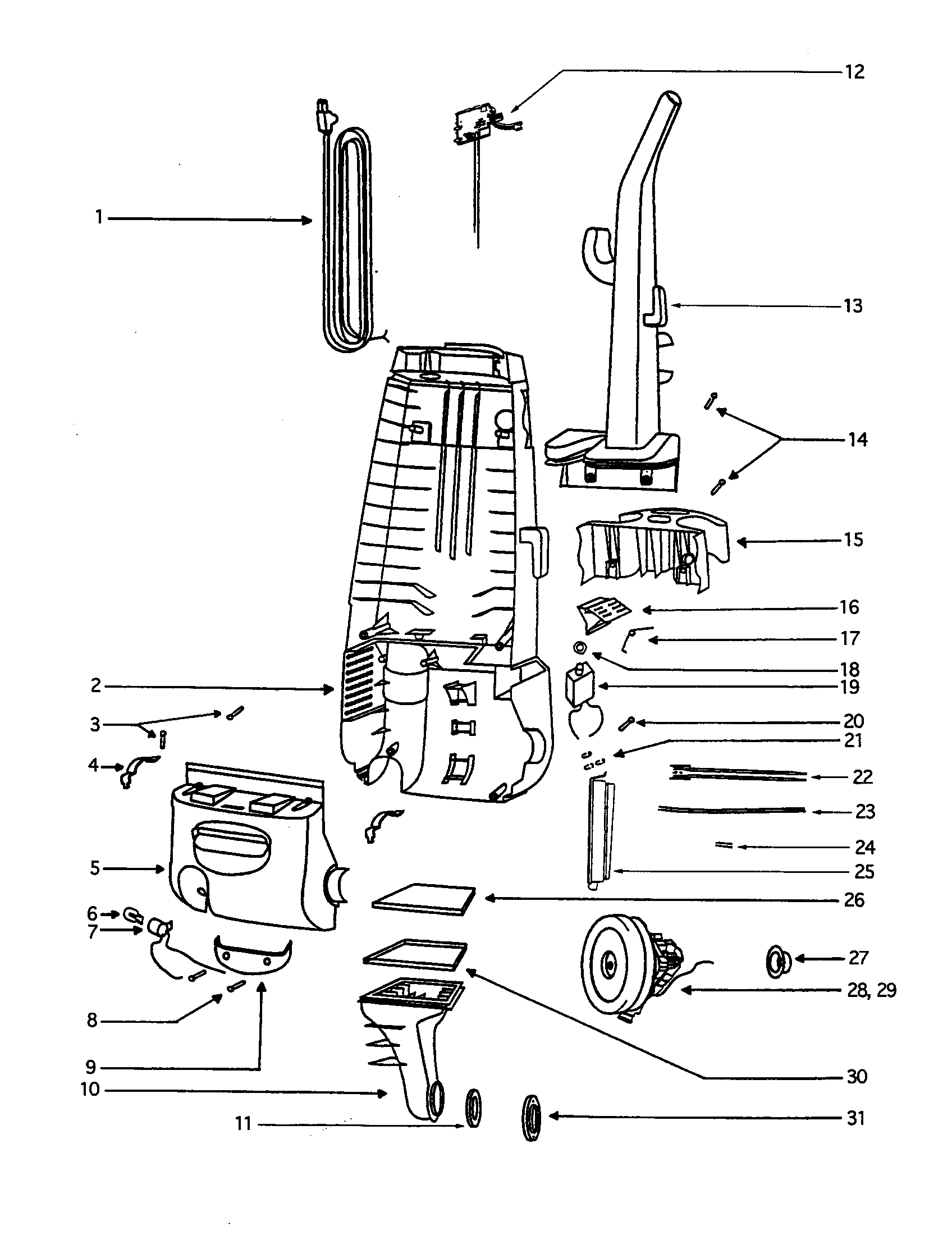 Eureka 4483AT-1 motor cover assembly diagram