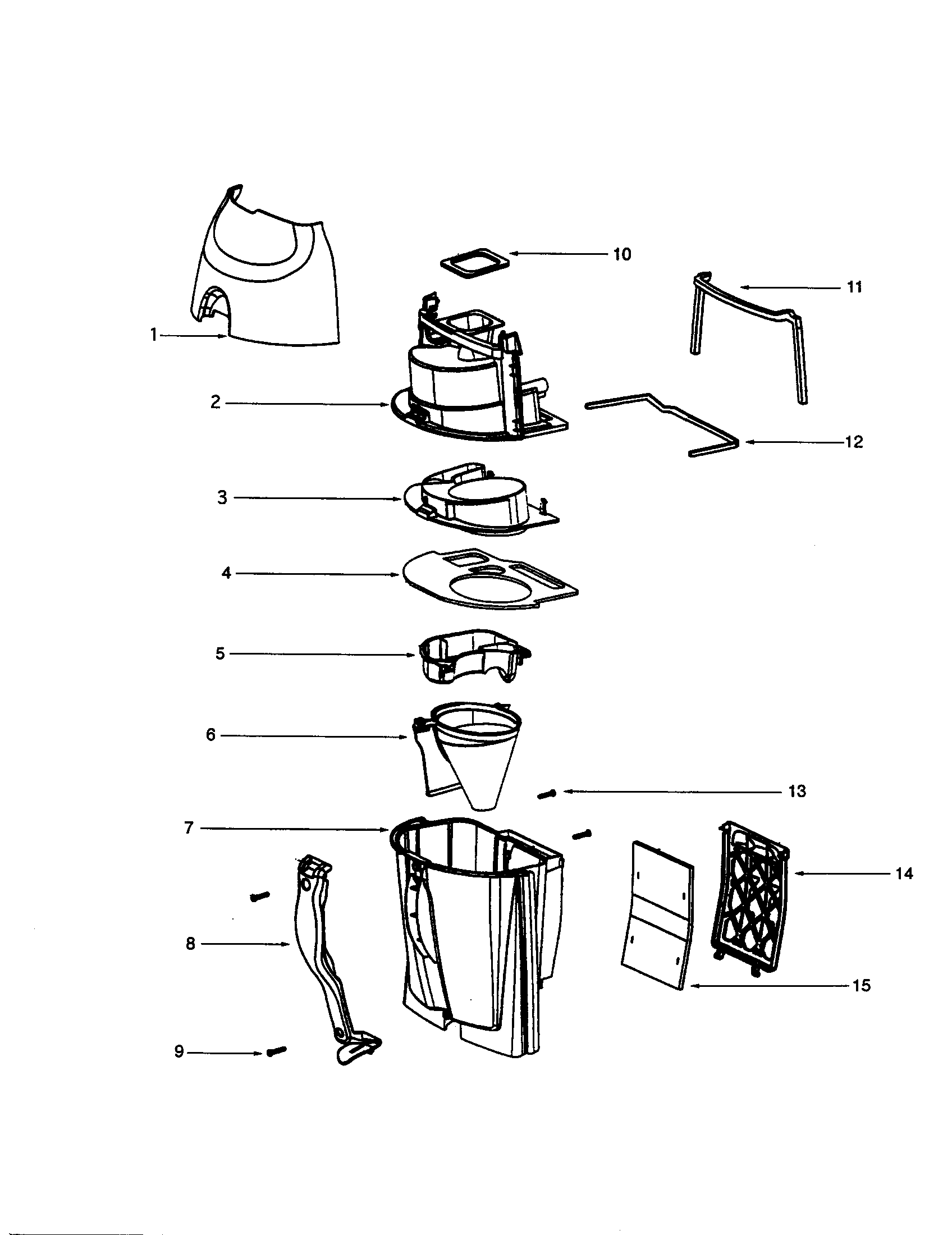 Eureka 4483AT-1 cyclone assembly diagram