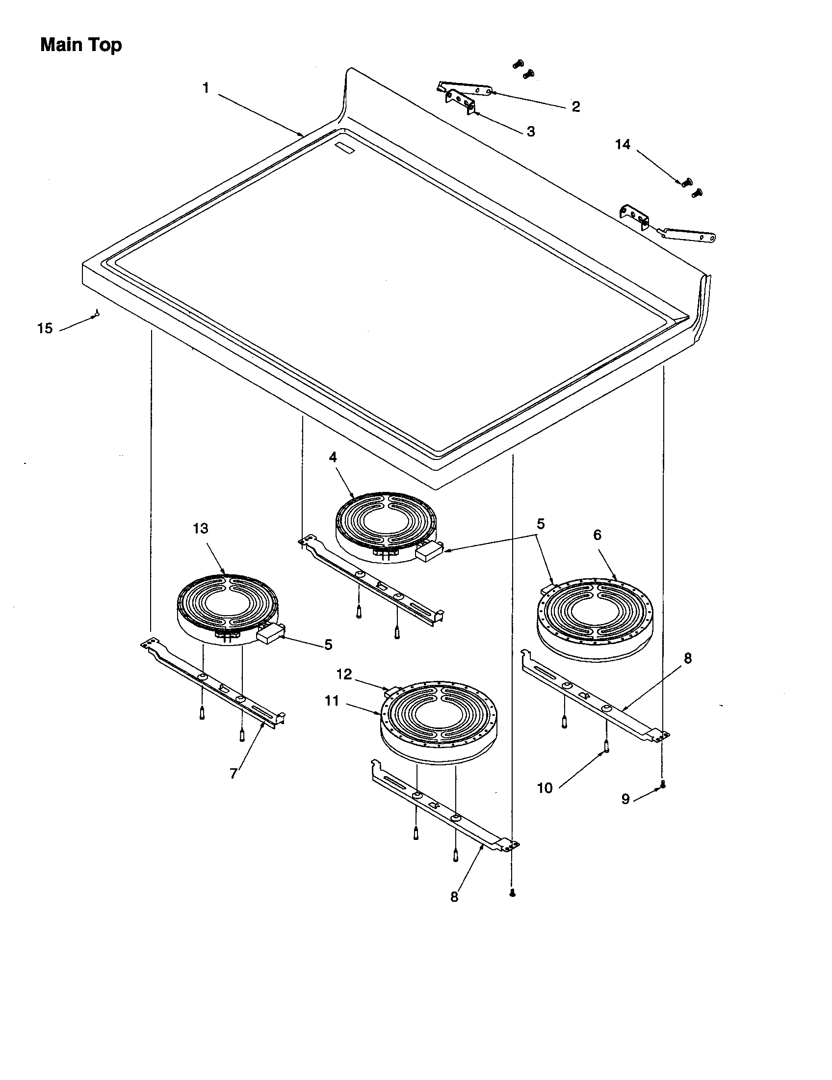 Amana ARTC8600WW/P1143819NWW main top diagram