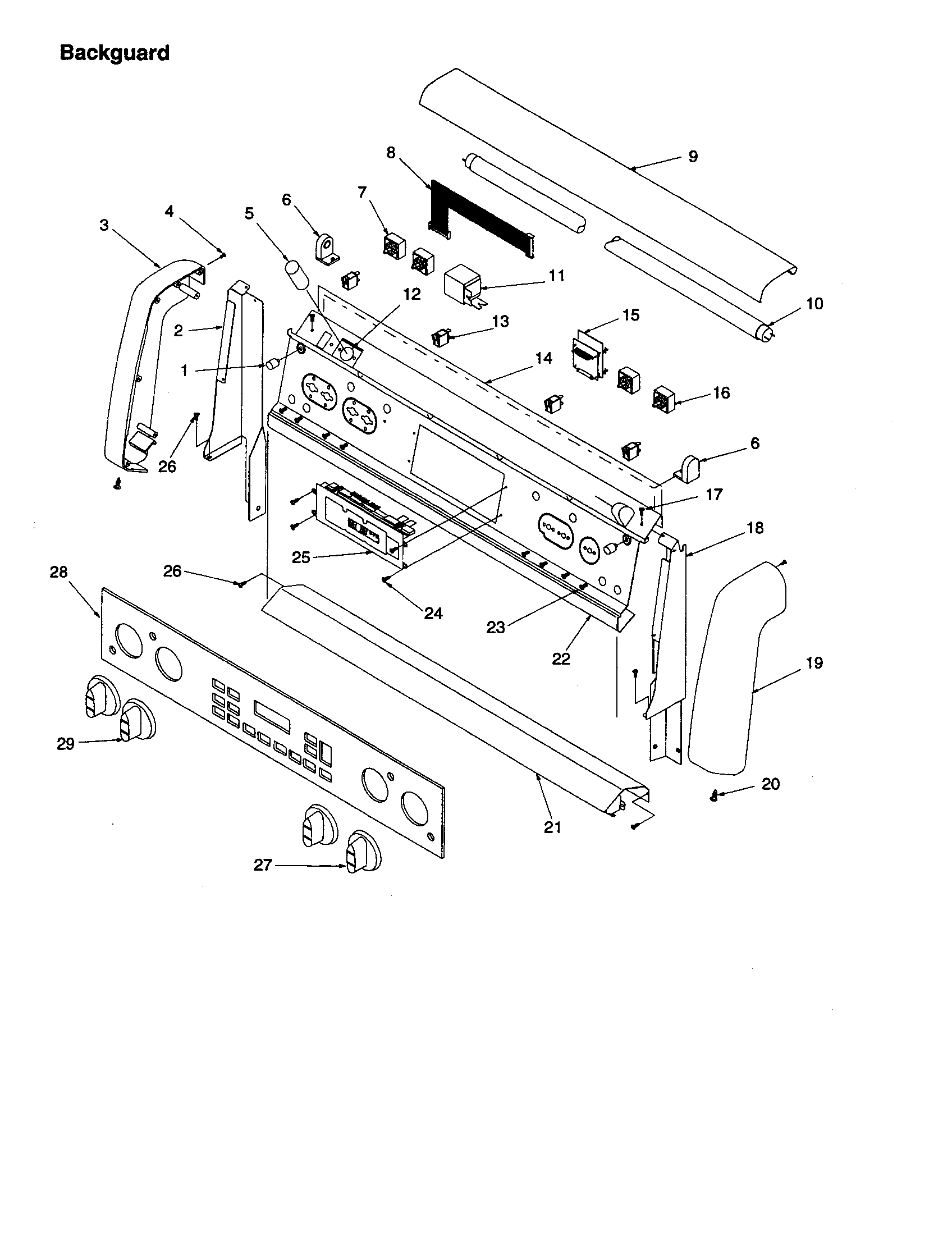 Amana ARTC8600WW/P1143819NWW backguard diagram