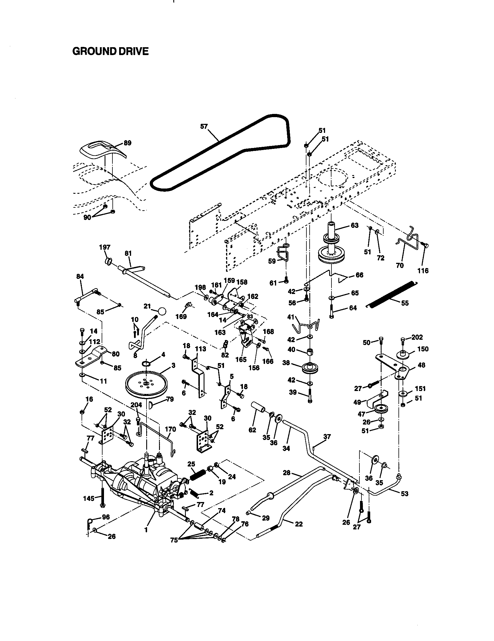 Craftsman 917270950 ground drive diagram