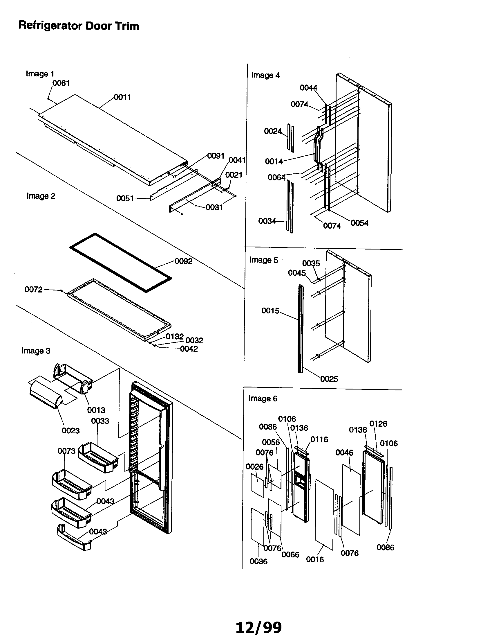 Amana SXD26VE-P1315202WE refrigerator door trim diagram