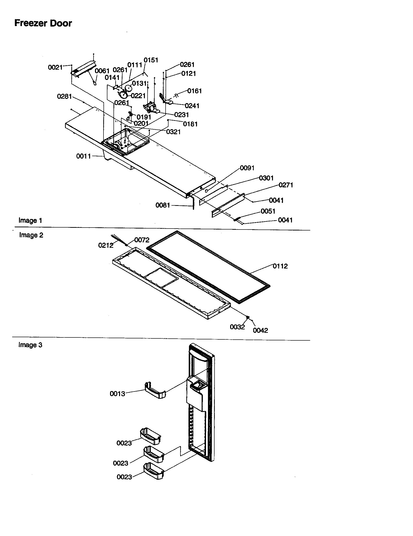 Amana SXD26VE-P1315202WE freezer door diagram