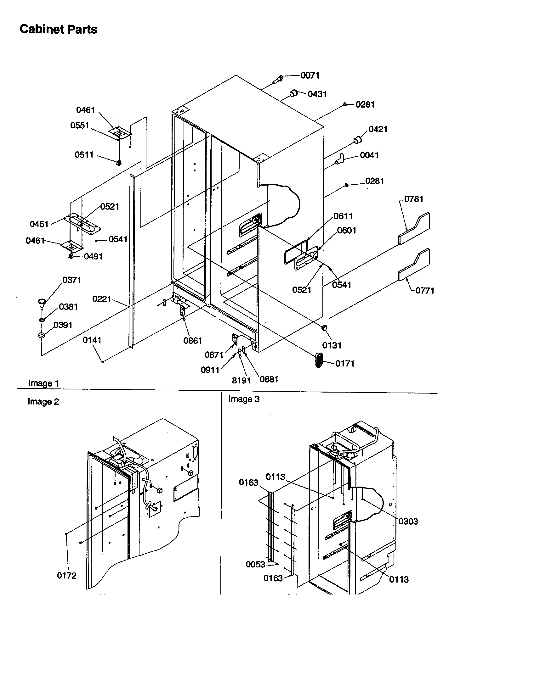Amana SXD26VE-P1315202WE cabinet diagram