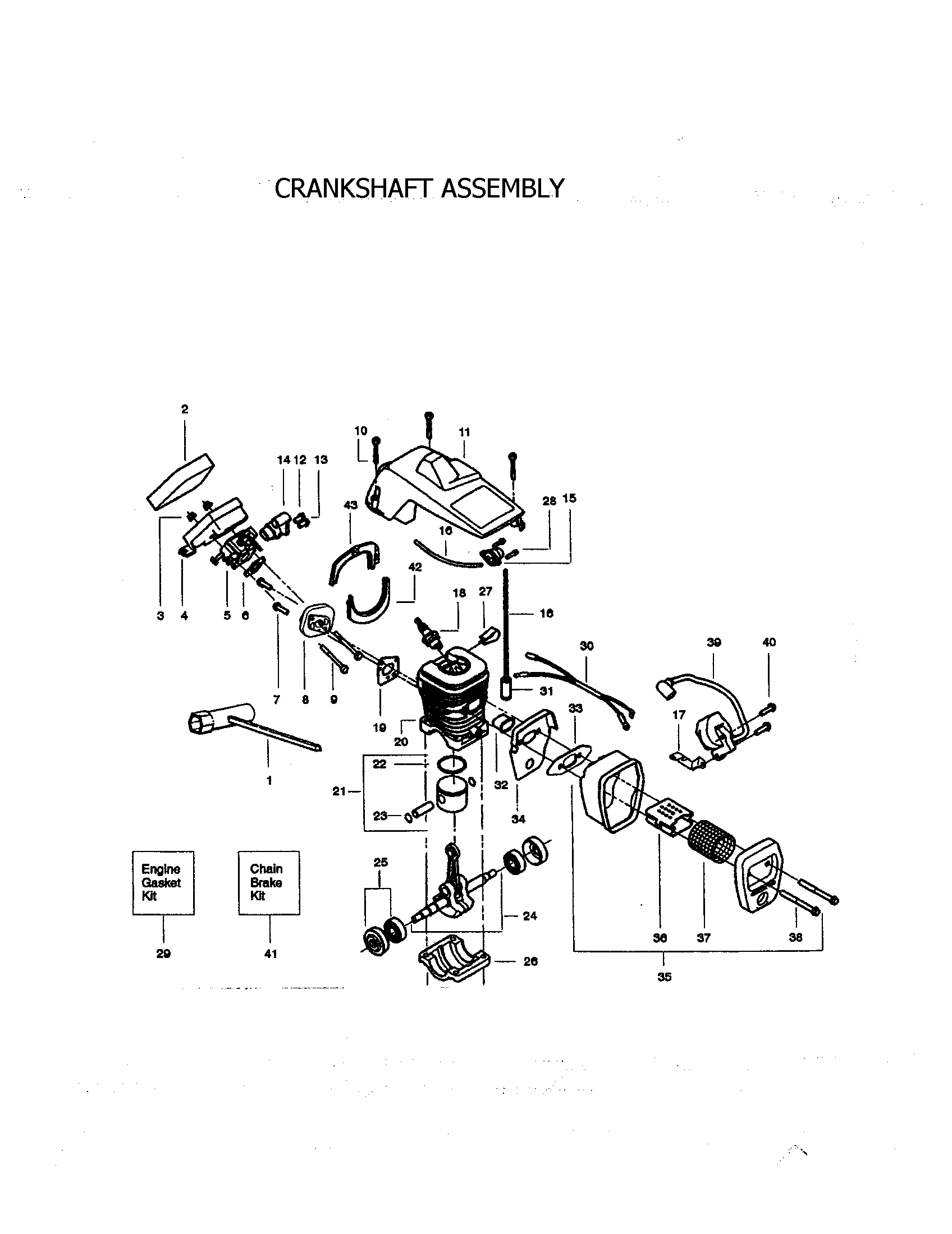 Craftsman 358351480 crankshaft diagram