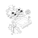 Frigidaire FEF455WFBC top/drawer diagram