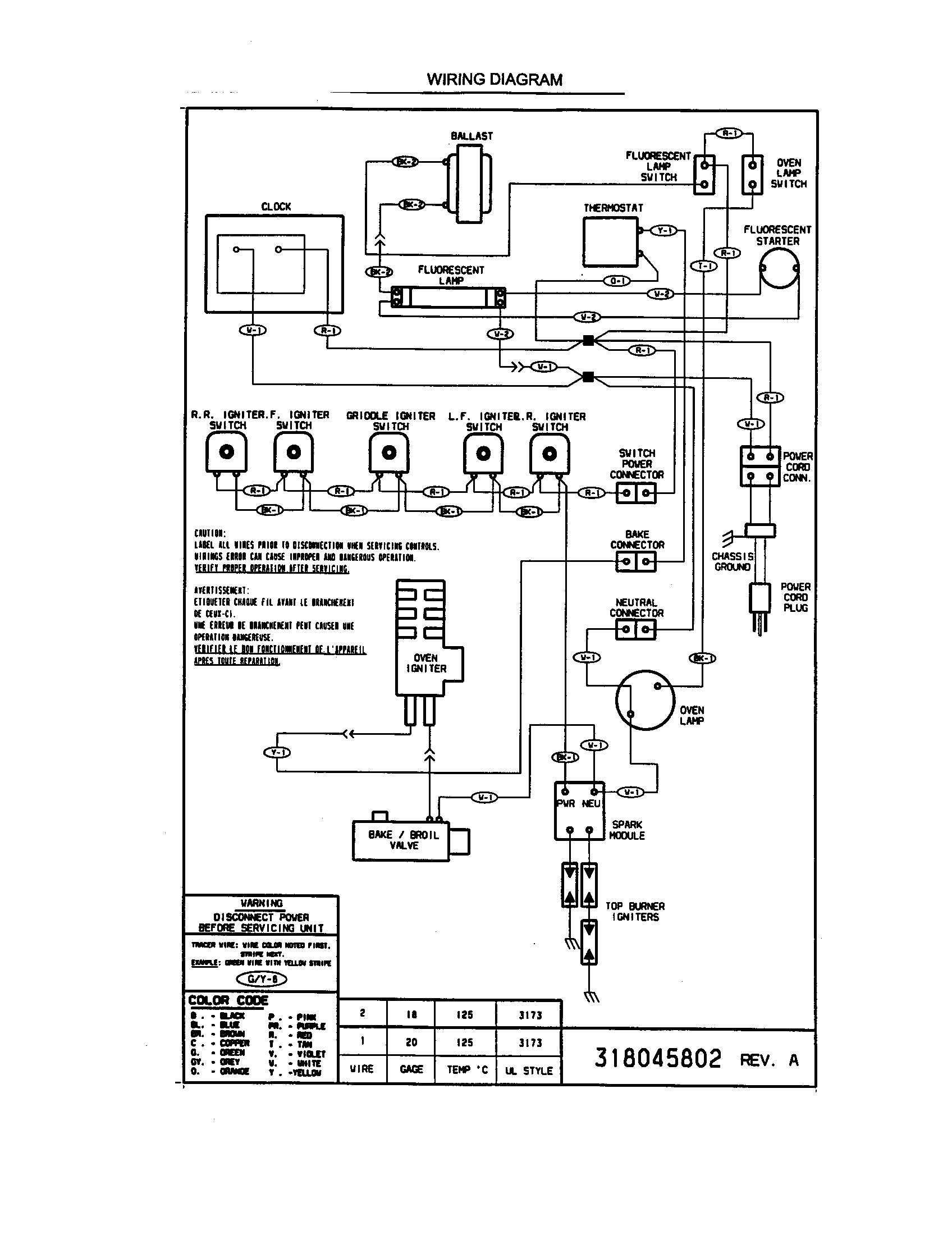 Tappan TGF645WFW5 wiring diagram diagram